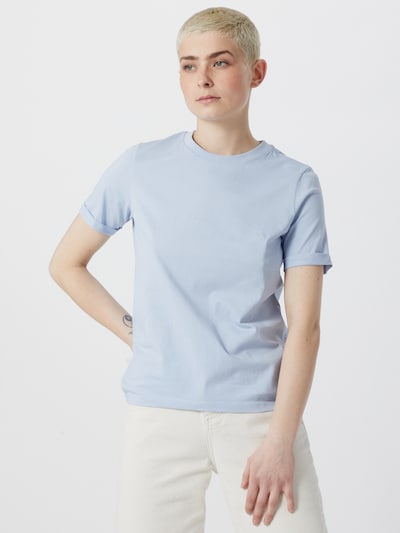 Pieces Ria Basic-T-Shirt mit kurzen, umgeschlagenen Ärmeln