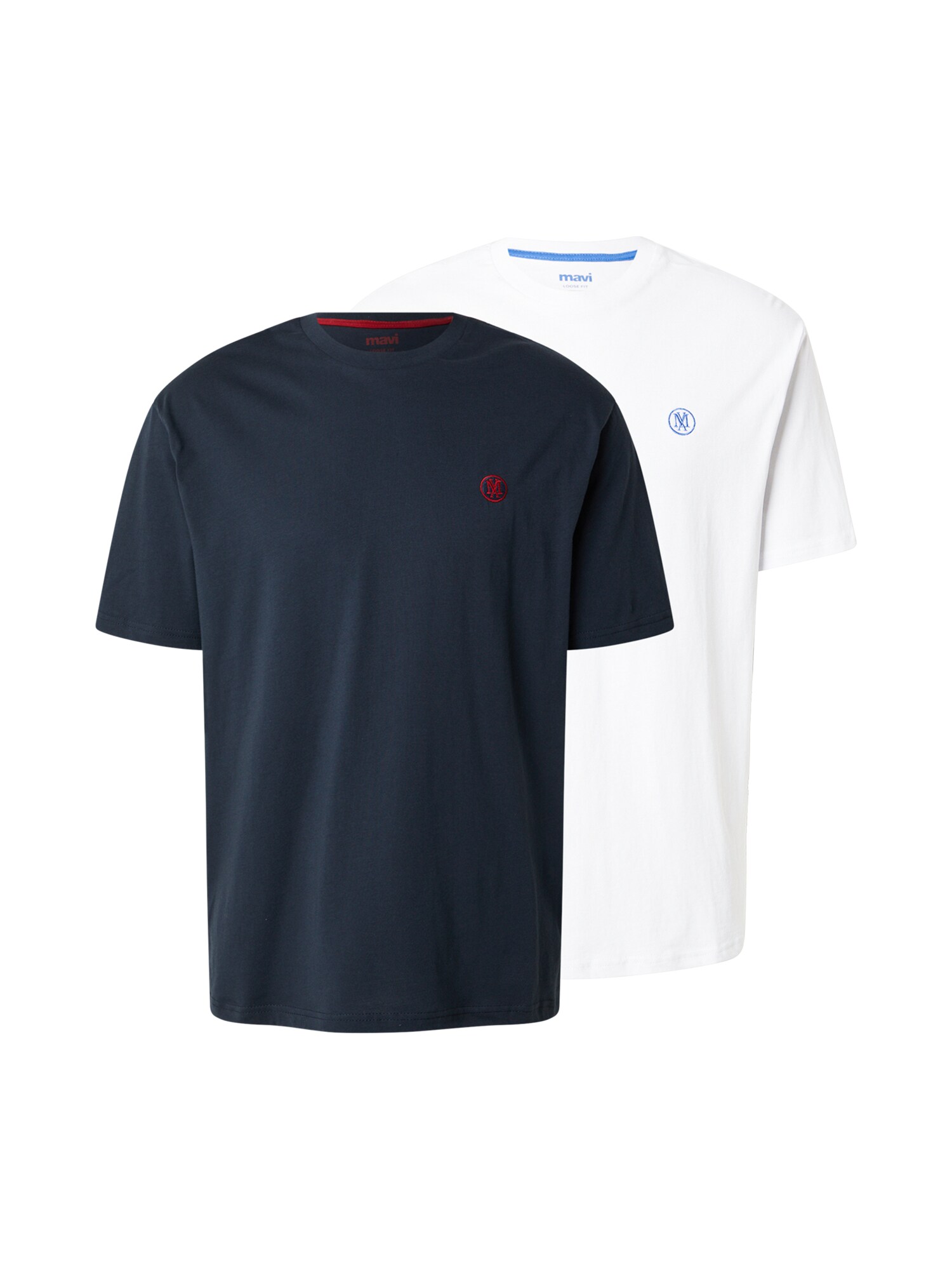 Mavi Tricou  bleumarin / alb