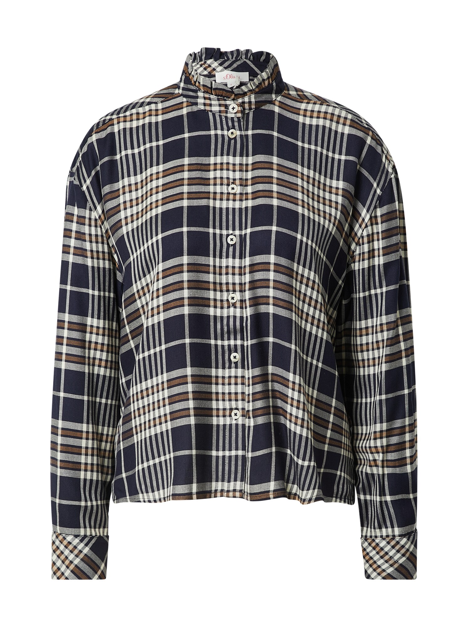 s.Oliver s.Oliver Bluse dunkelblau / braun / weiß