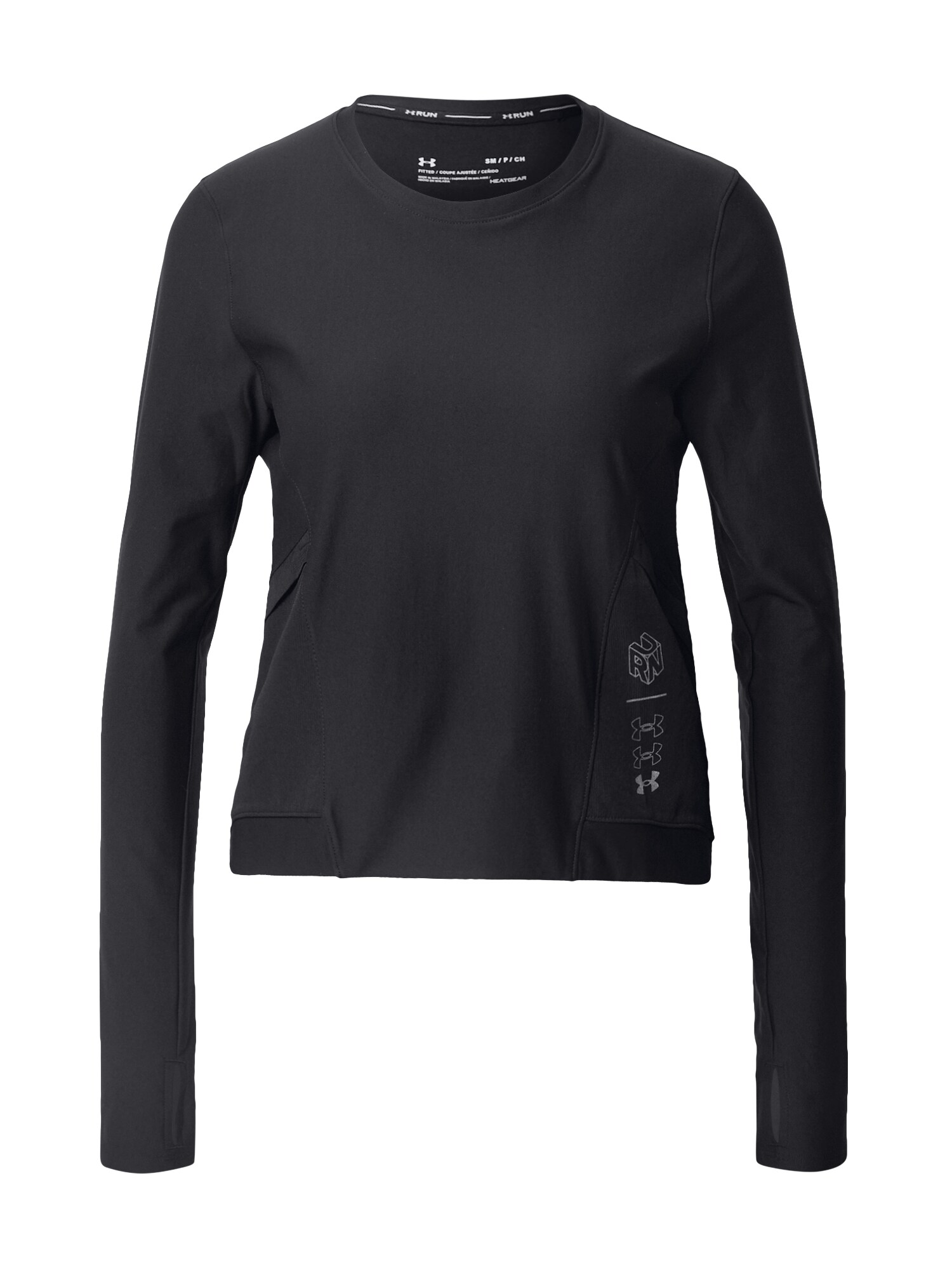 UNDER ARMOUR Sportiniai marškinėliai 'Run Anywhere'  juoda