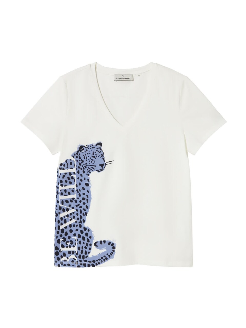 T-shirt 'Freizeit' marinblå / himmelsblå
