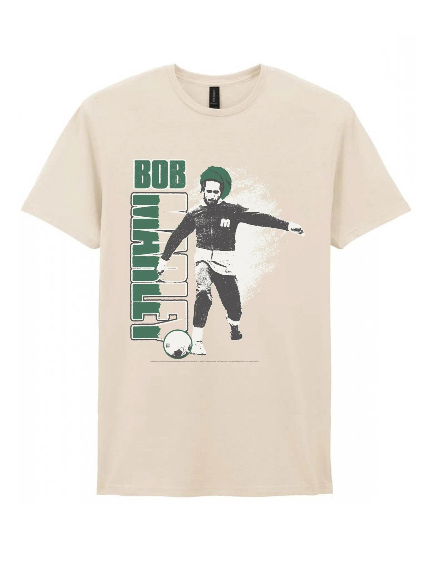 Bob Marley Camiseta 'Bob Marley Football T-Shirt' blanco natural – imagen 1