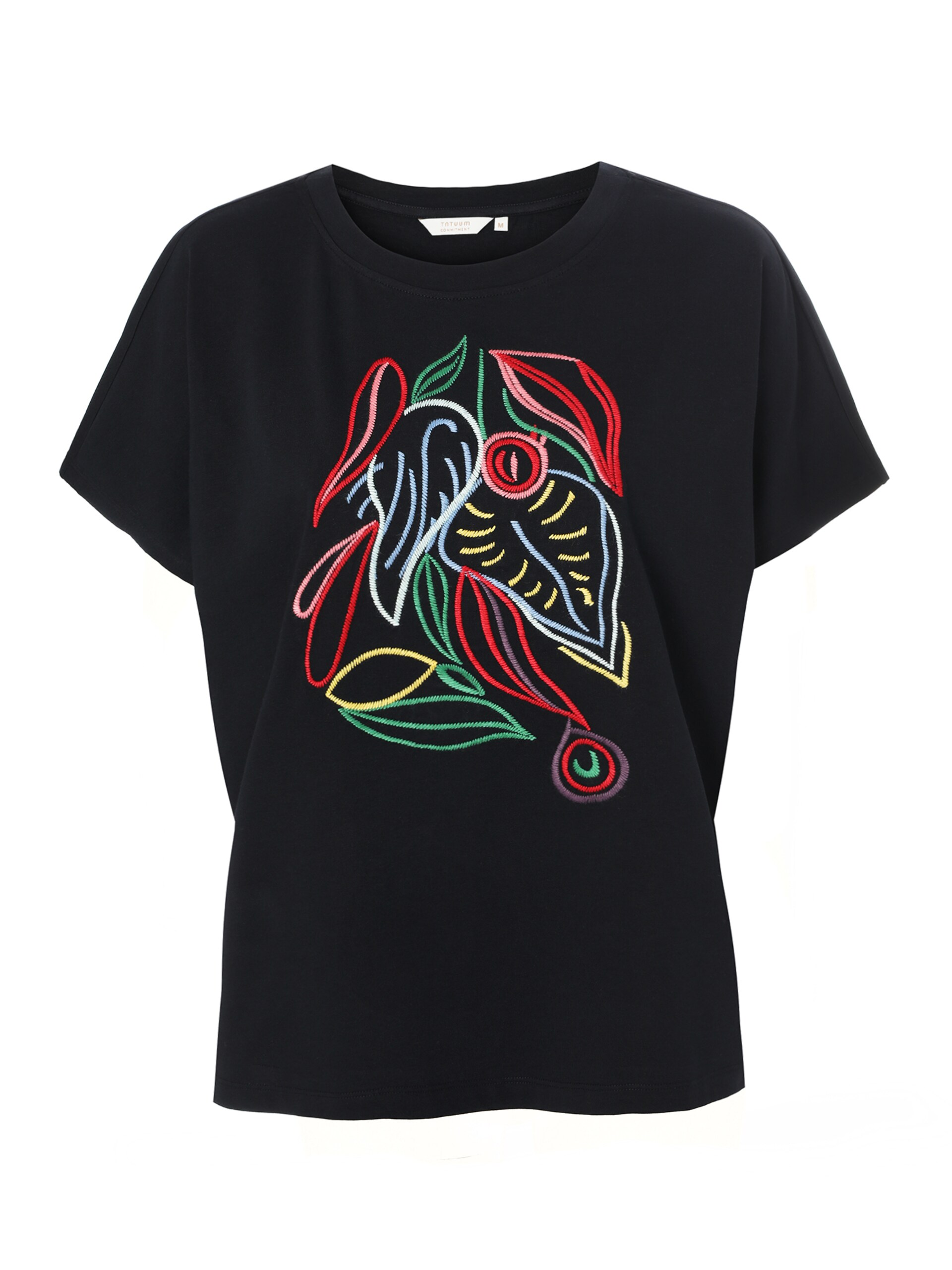 TATUUM T-shirt 'Nils 4' marinblå / gran / knallröd dam