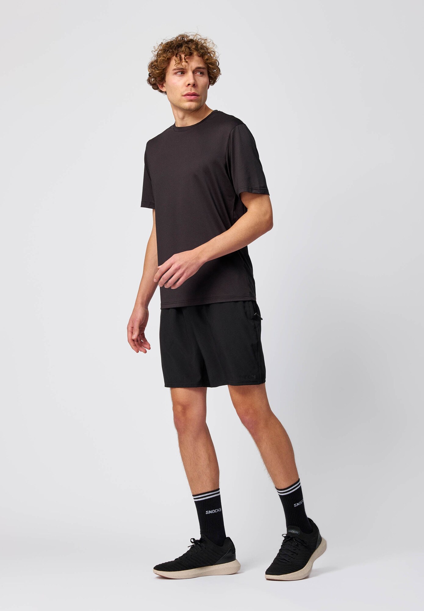 SNOCKS Sportnadrágok  szürke / fekete termék 2. képe