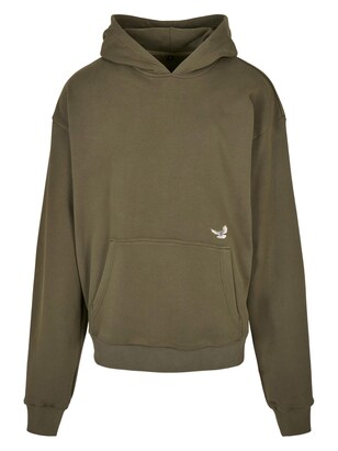 MT Upscale Sweatshirt Olijfgroen / Donkeroranje / Wit / Eierschaal