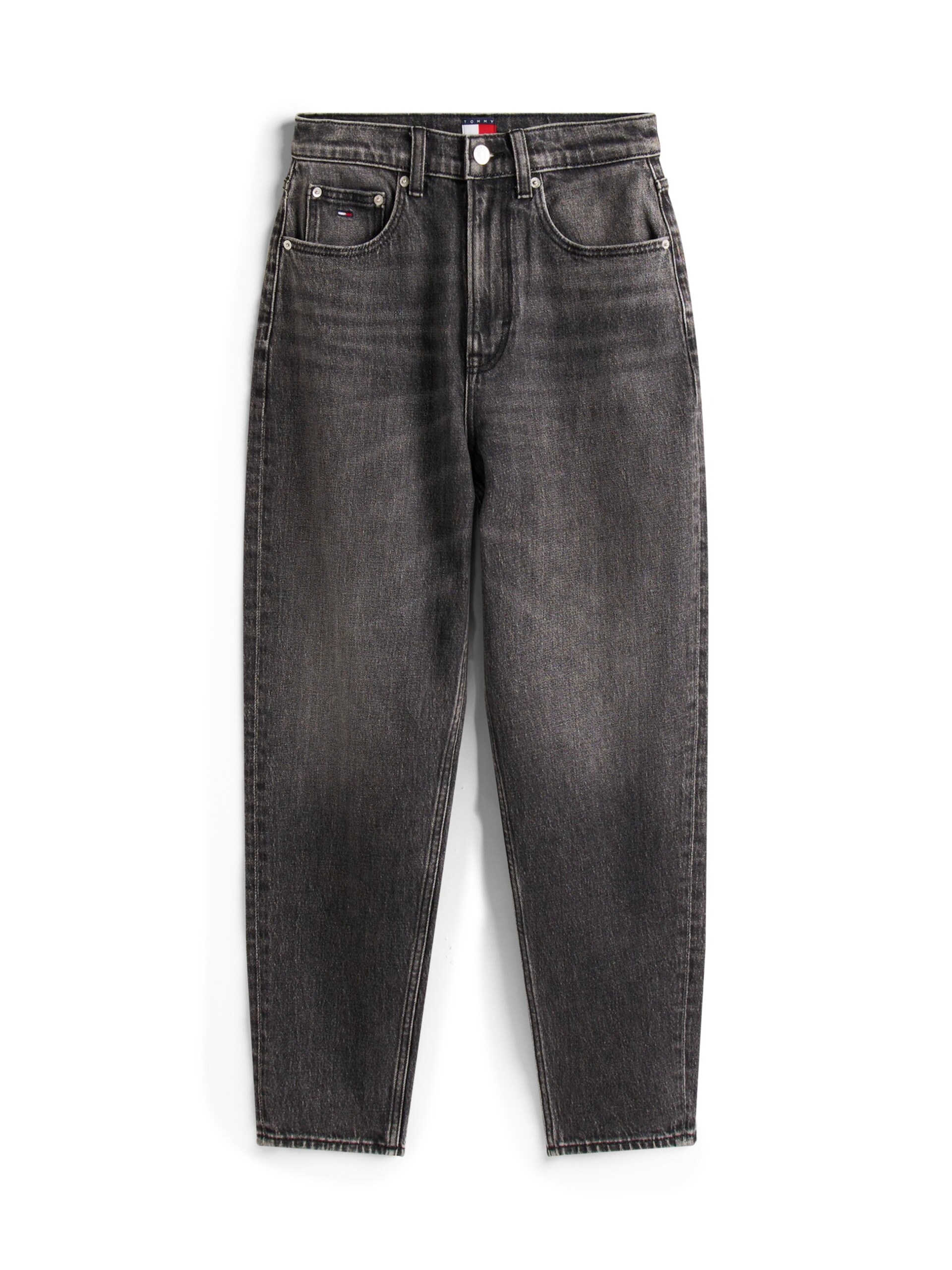 TOMMY JEANS 'Ultra High Rise Mom Tapered Leg Black' jeans dam