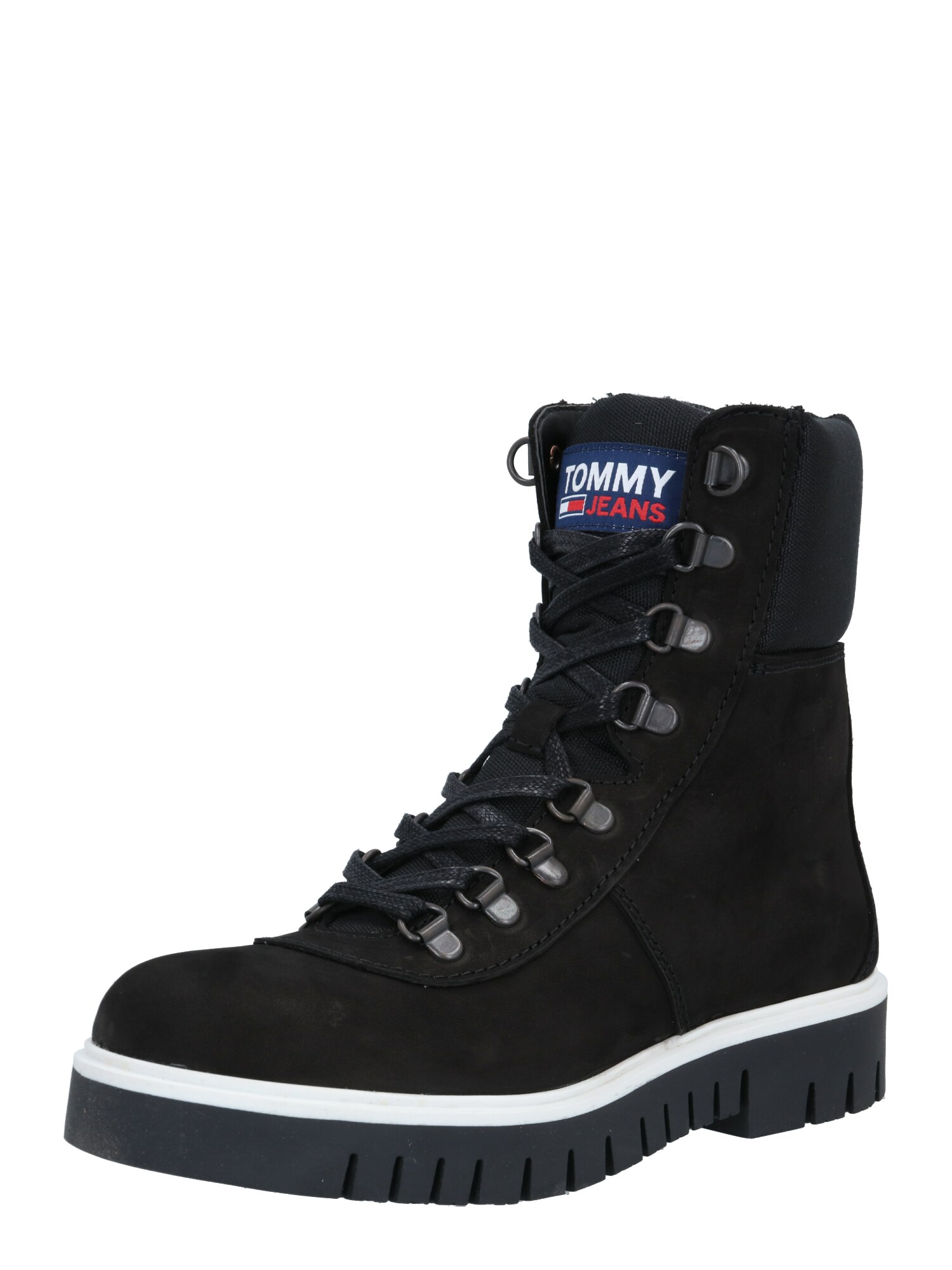 Tommy Jeans Suvarstomieji kulkšnis dengiantys batai 'Pop Color'  juoda