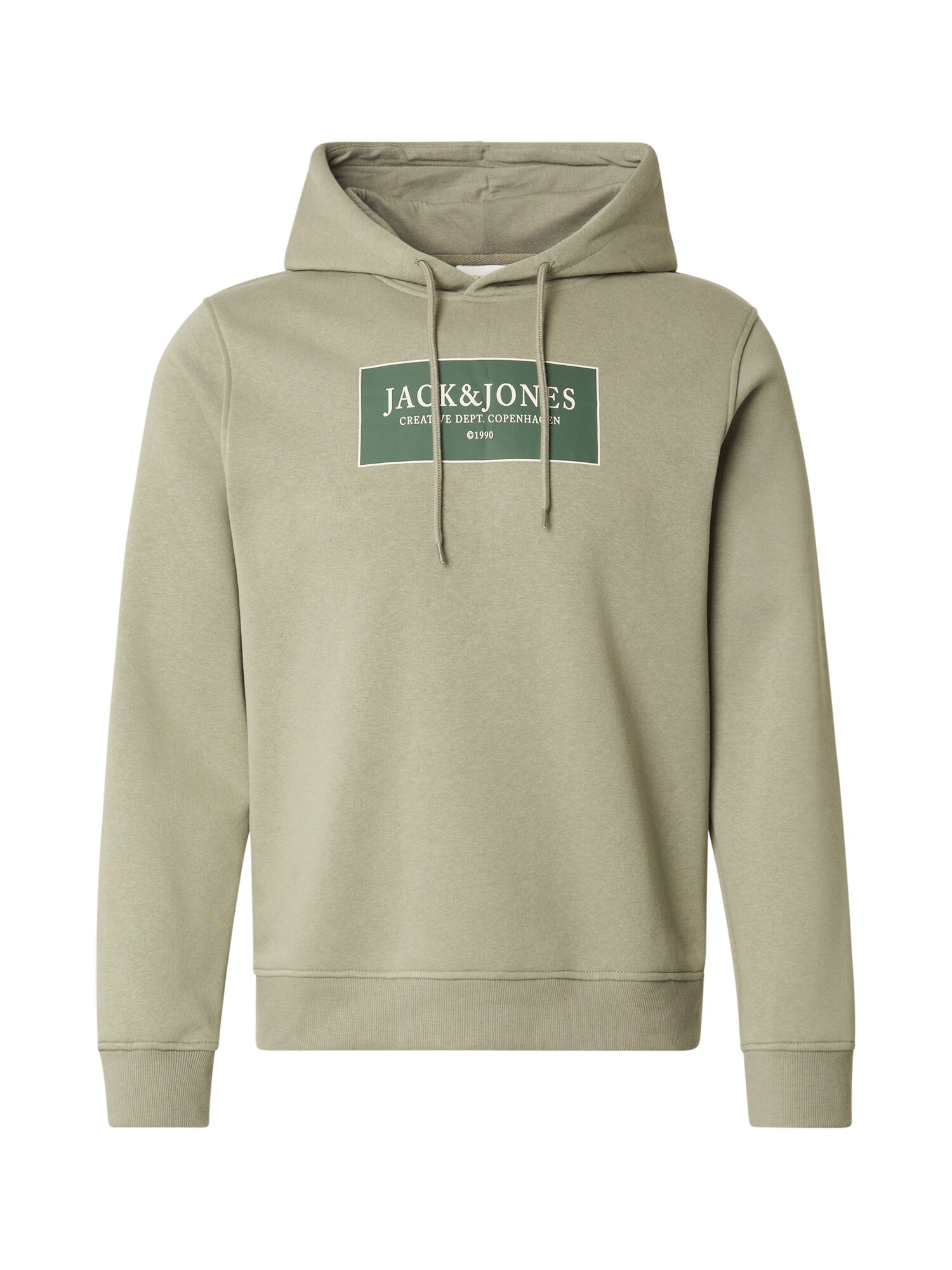 JACK & JONES Sudadera 'JORGREENE' caqui / pino / blanco