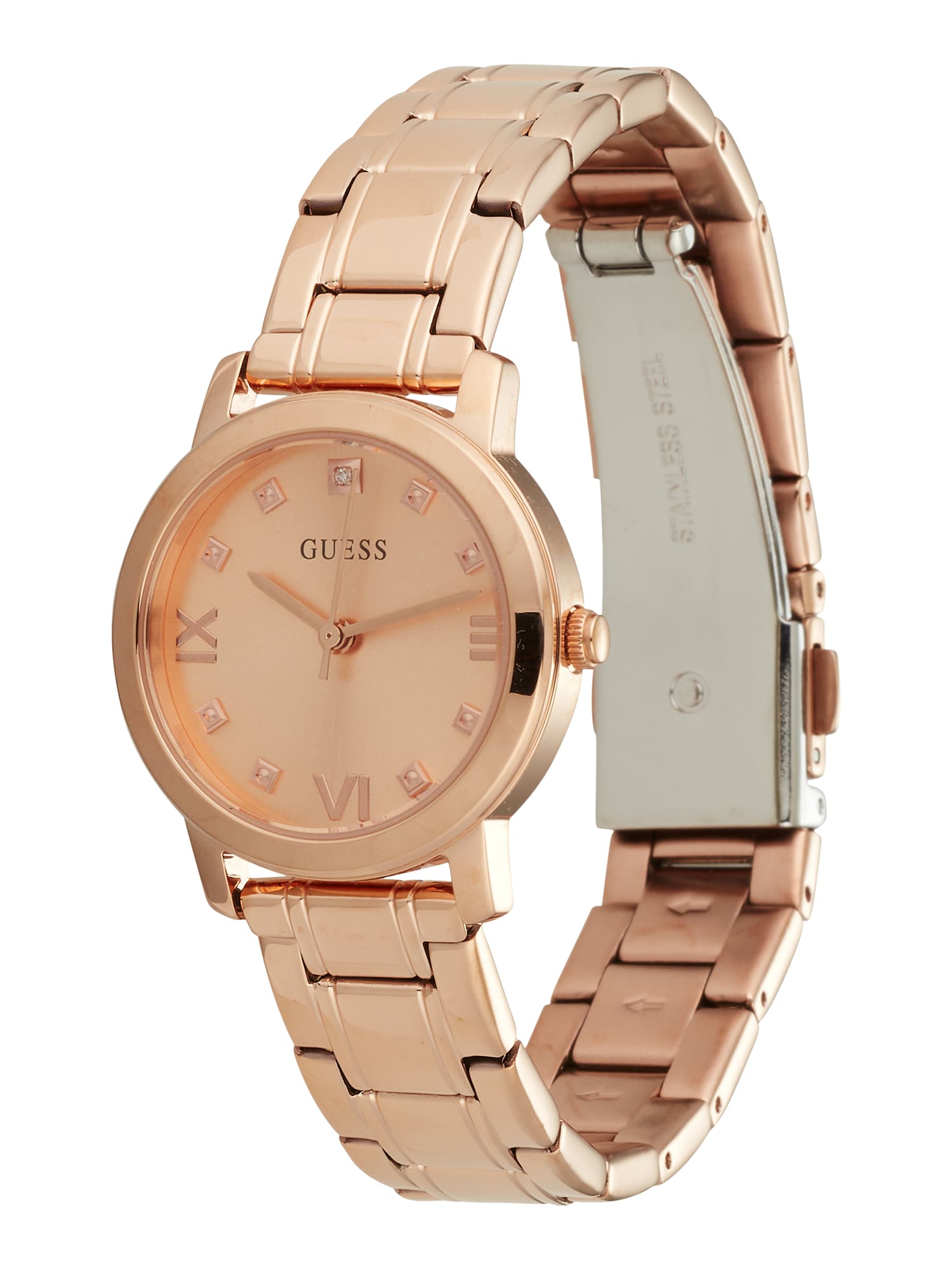 GUESS Analoginis (įprasto dizaino) laikrodis rožinio aukso spalva