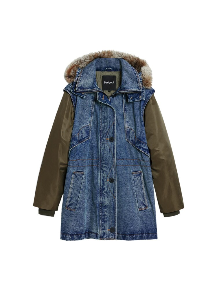 Desigual Parka Damen Größe M blau / grün