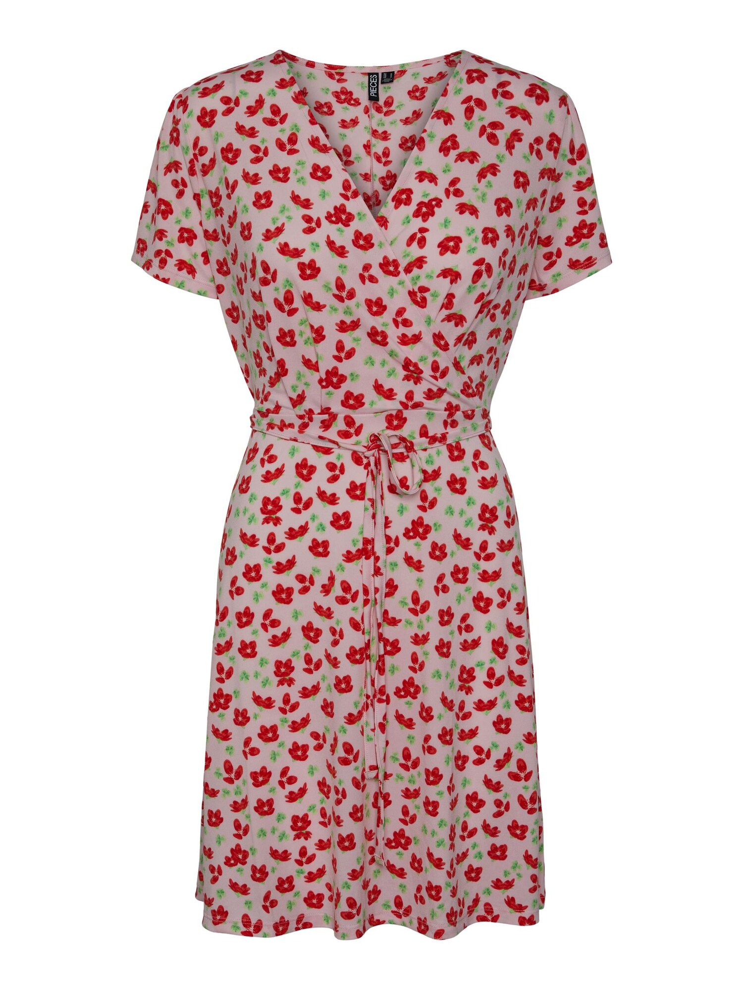 PIECES Rochie Emanuelle  verde / roz / roșu