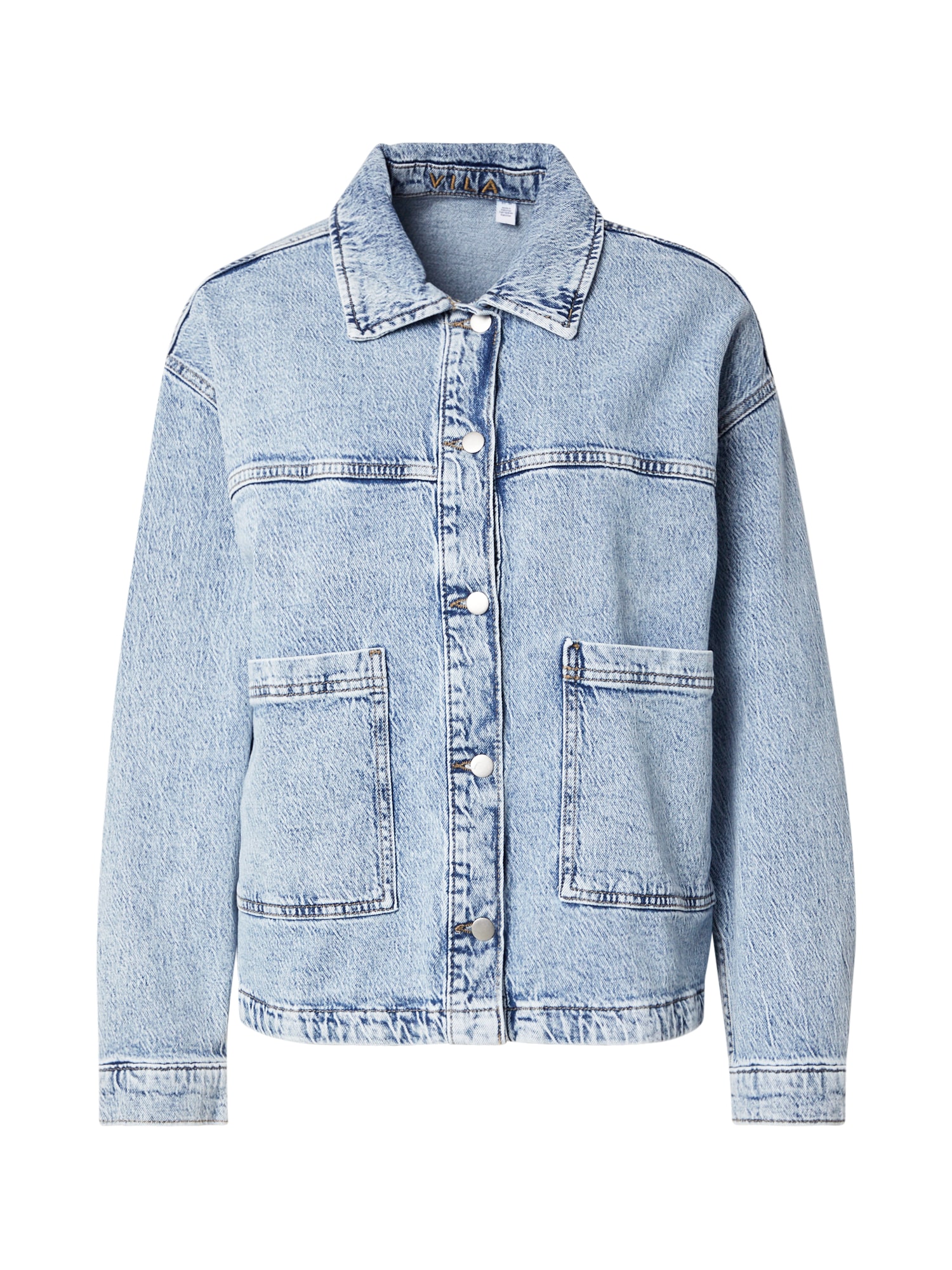 VILA Geacă de primăvară-toamnă VIJaf  albastru deschis