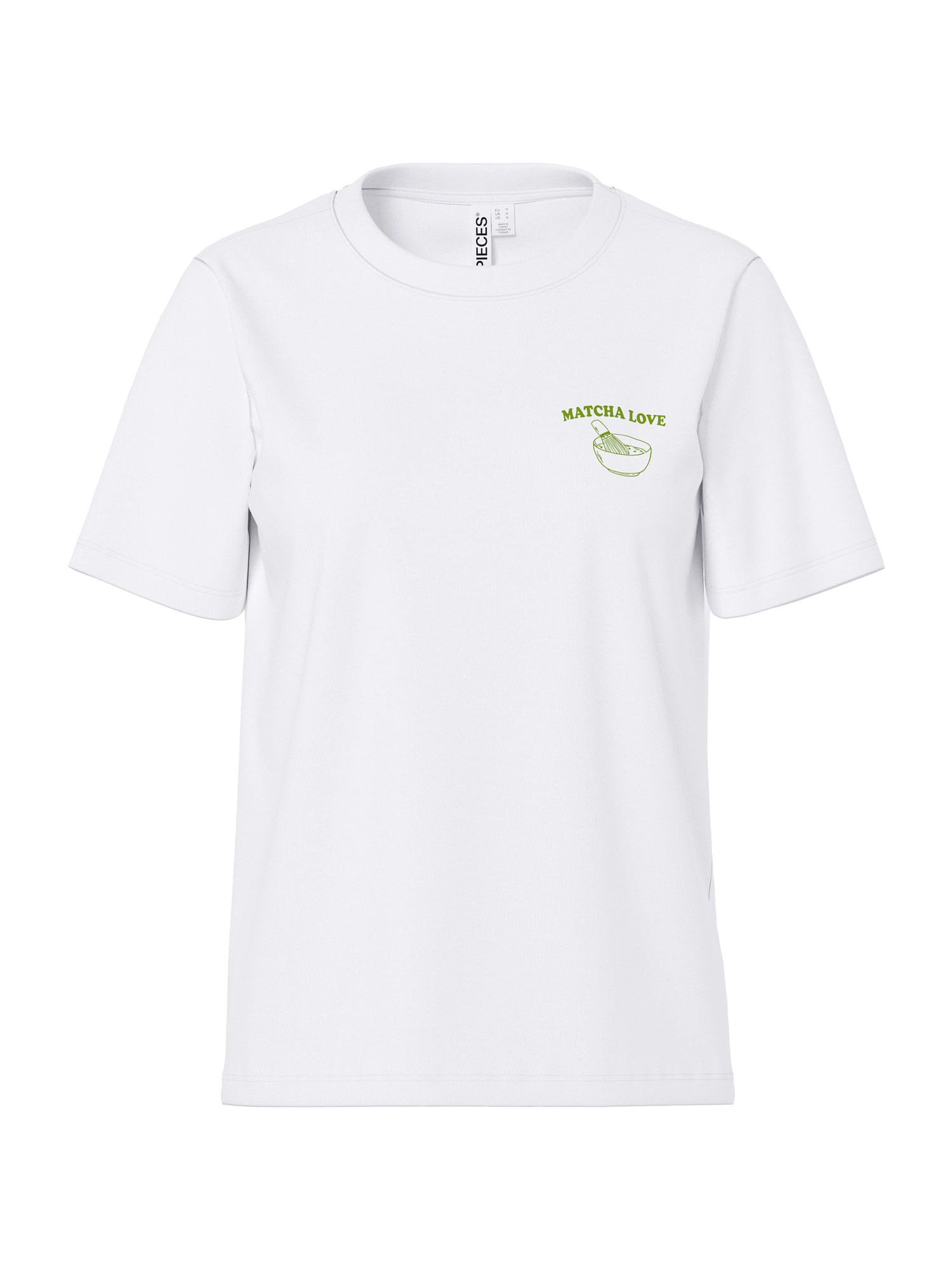 PIECES Tricou PCEGO verde iarbă / alb