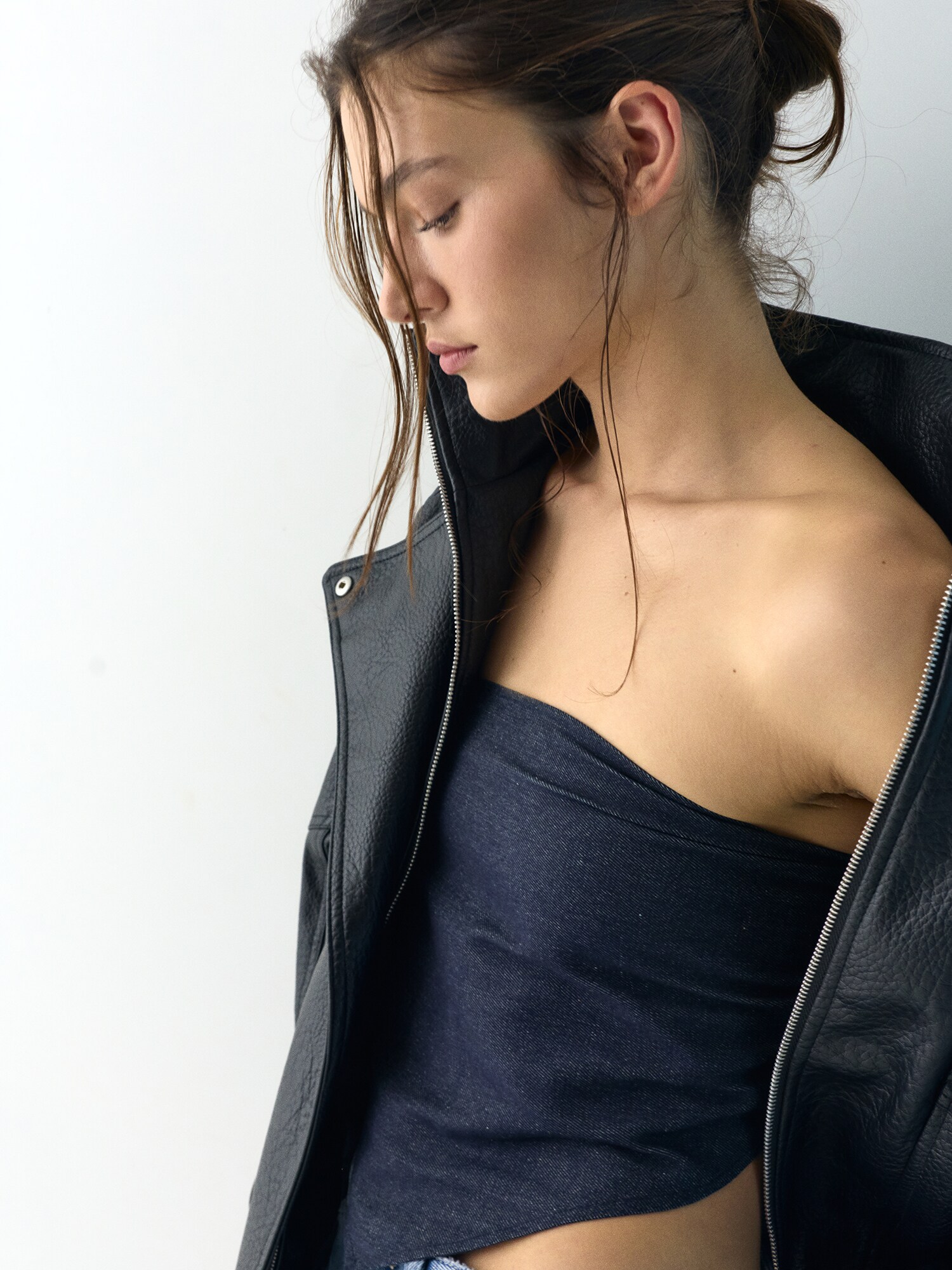 Pull&Bear Šatka  modrá denim (obrázok 3)