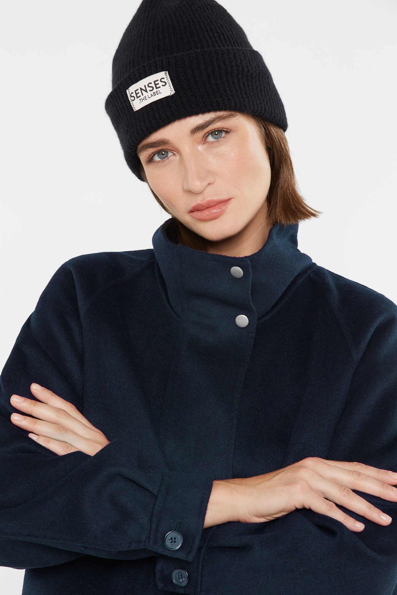 Thumbnail - Kurze Wolljacke mit Stehkragen
