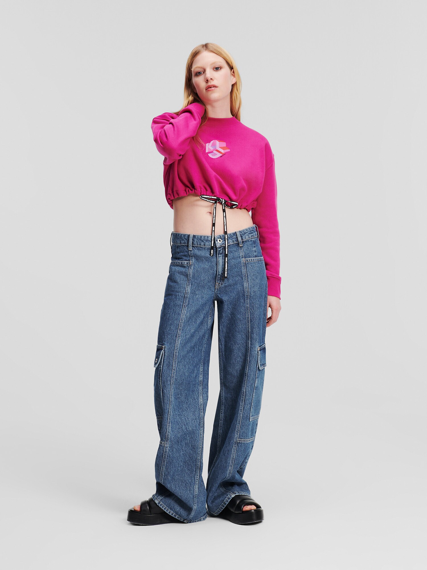 KARL LAGERFELD JEANS Cargo farmer  kék termék 2. képe