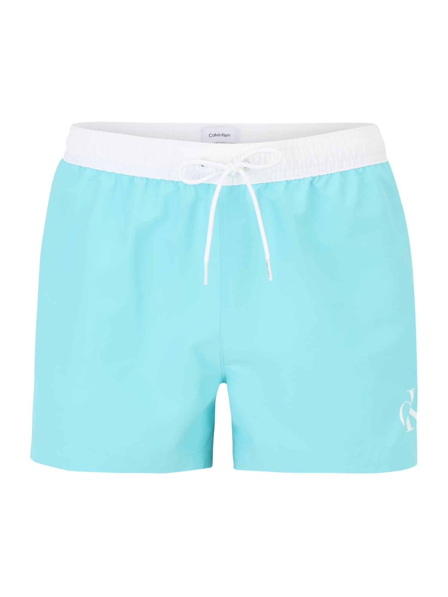 Calvin Klein Swimwear Kratke kopalne hlače  voda / bela