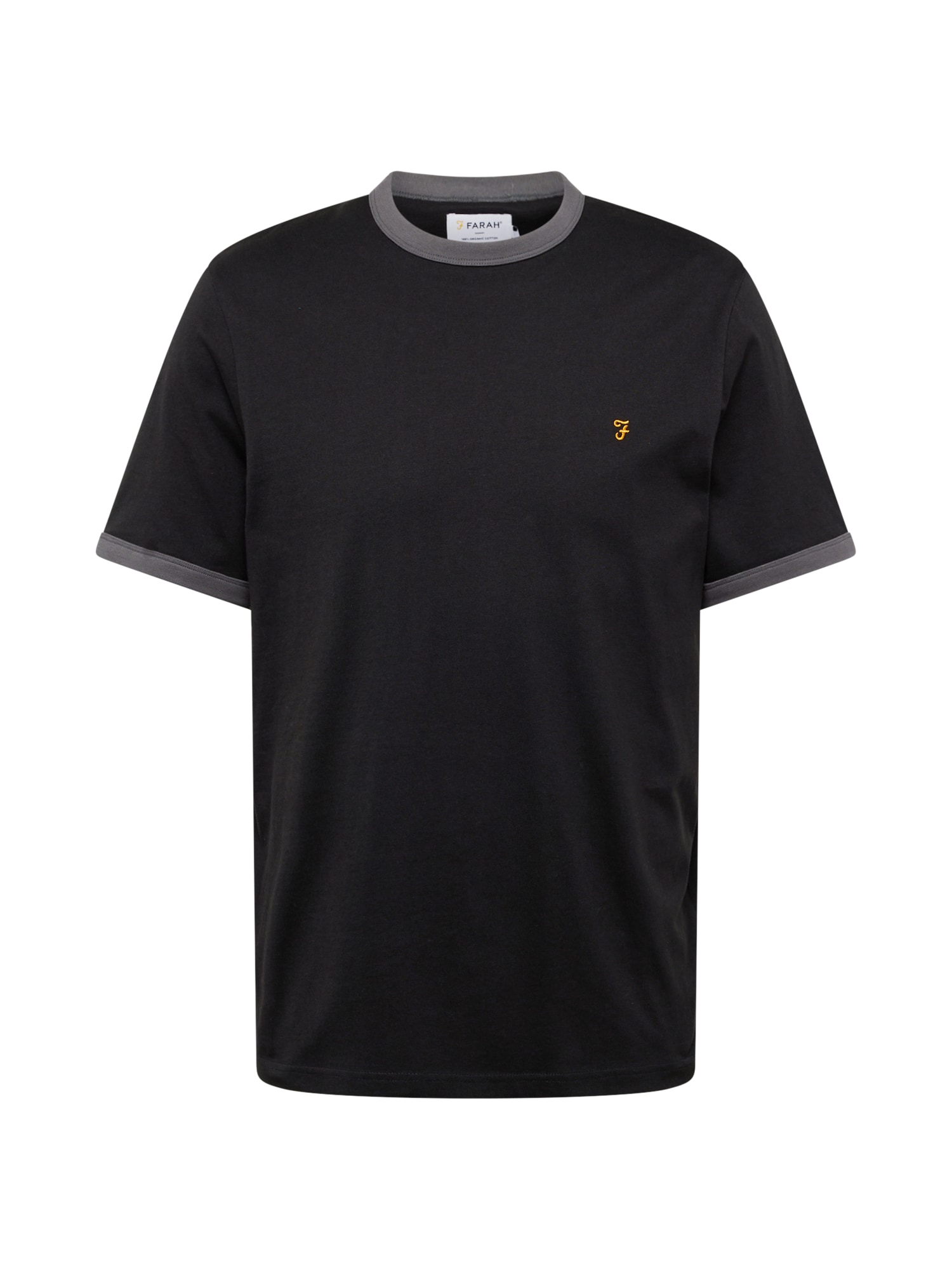 FARAH Тениска 'GROVES'  къри / графитено сиво / черно