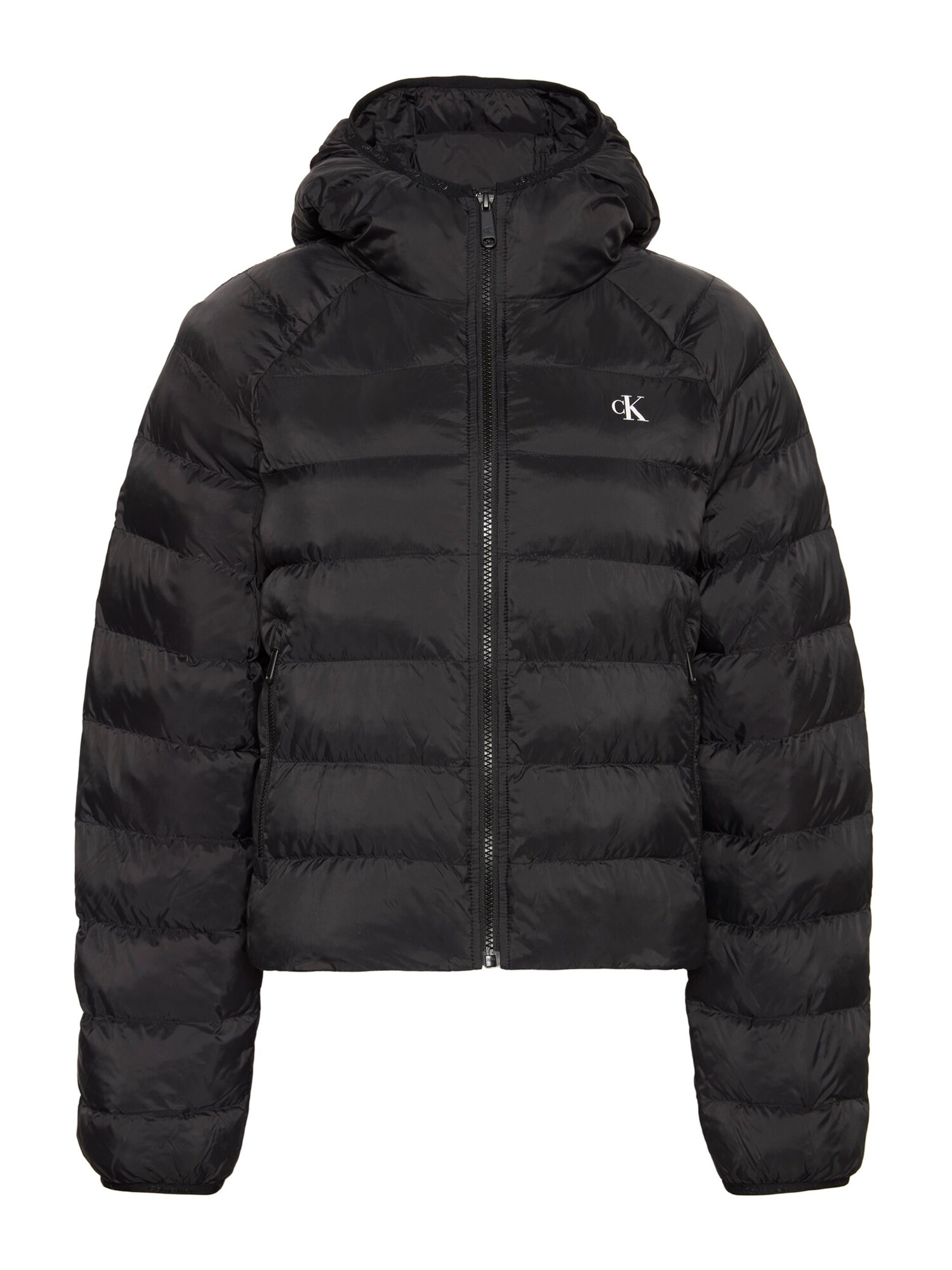 Calvin Klein Jeans Geacă de iarnă  negru / alb