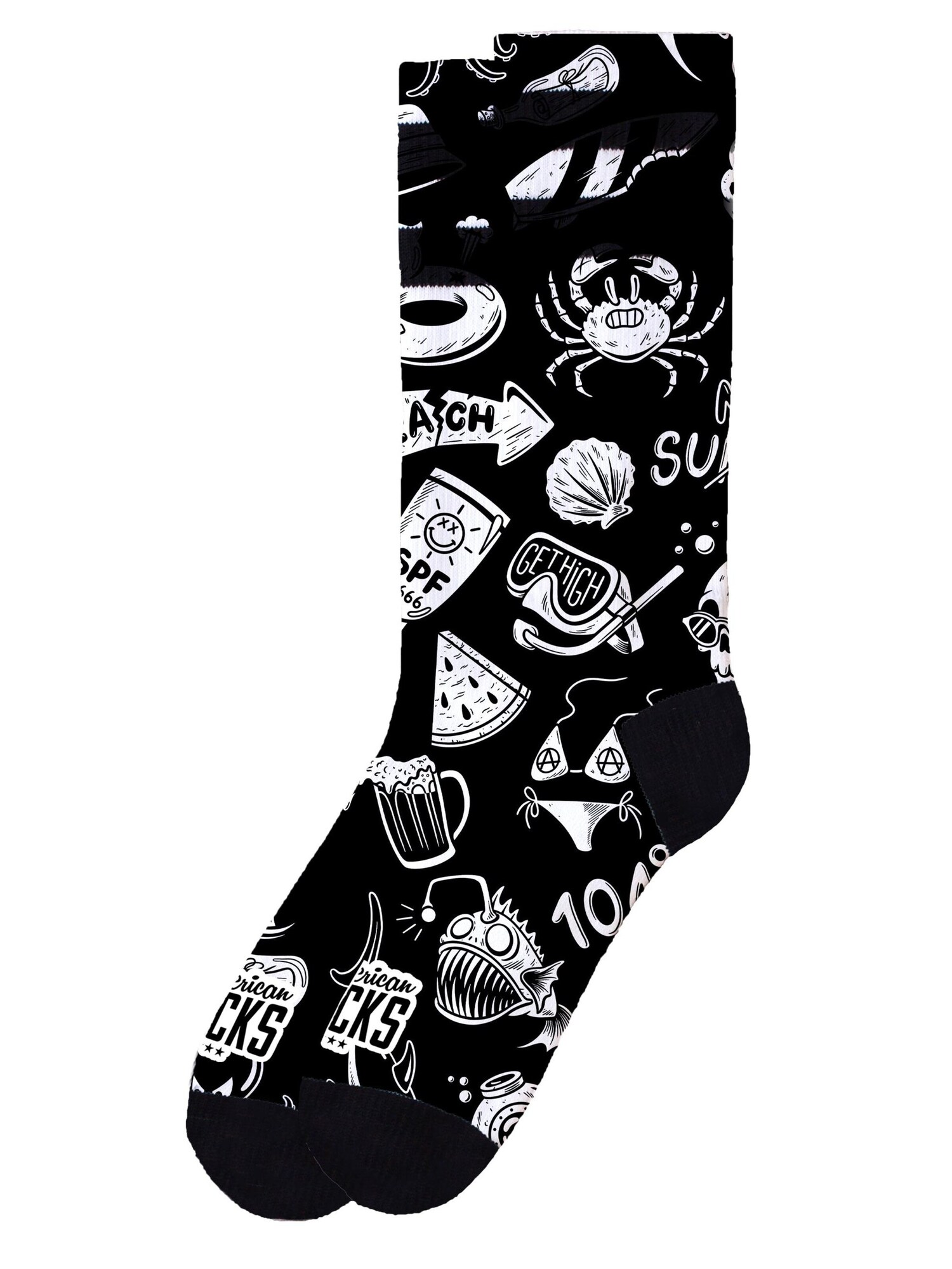 American Socks Calcetines 'Hella Hot'  negro