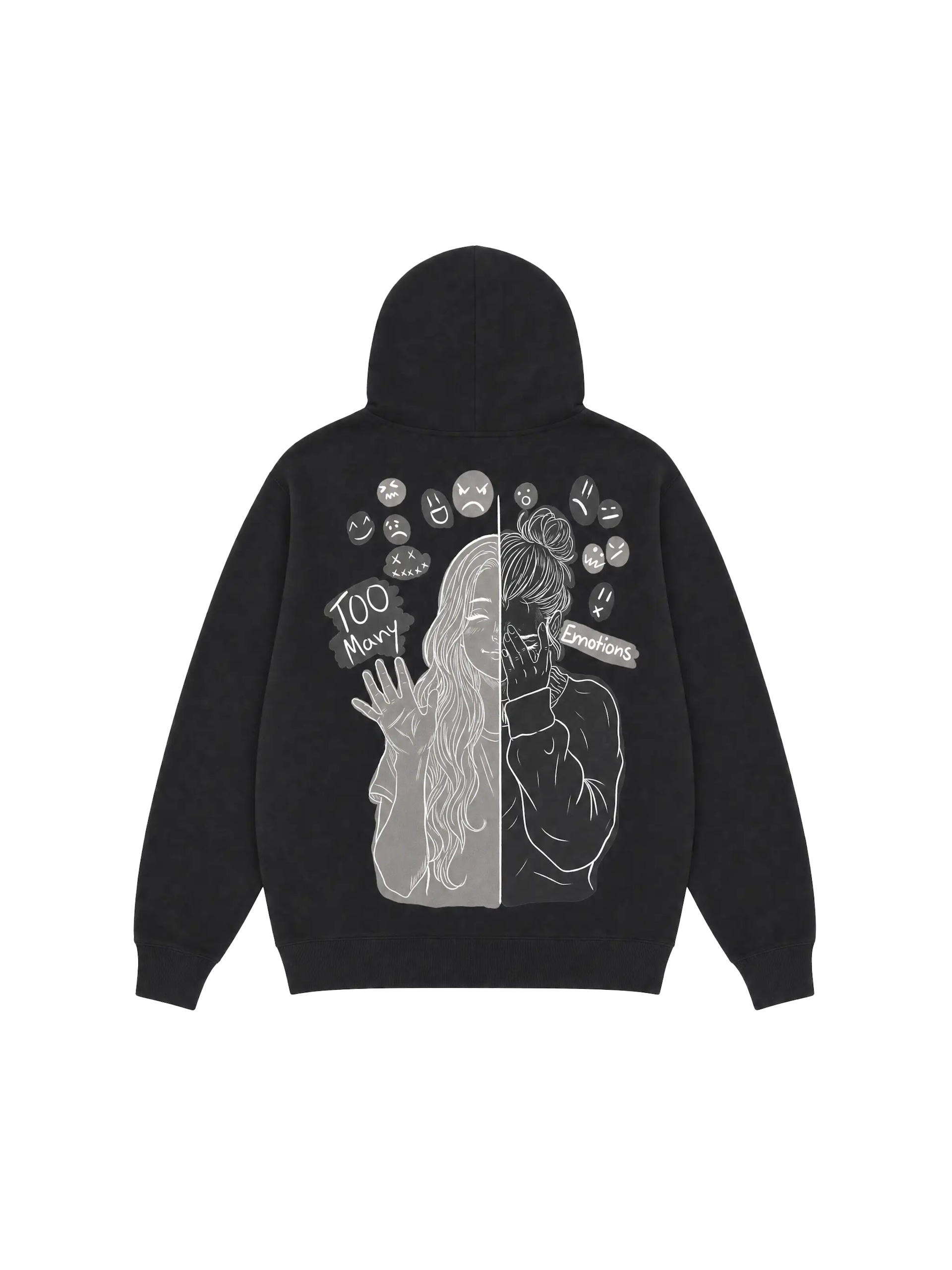 JustDepressed Clothing Sweatshirt 'Borderline Hoodie' herr