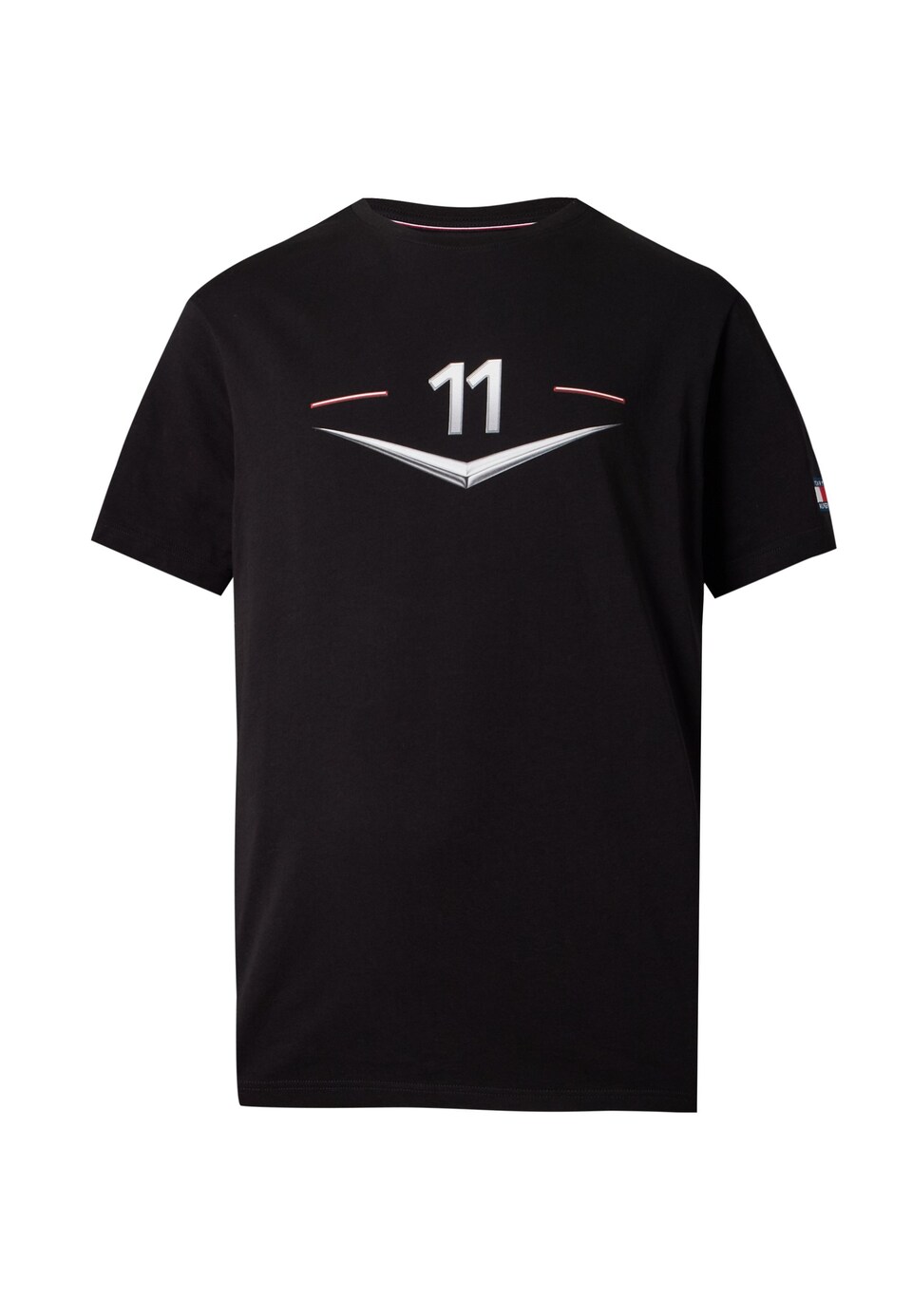 T-shirt 'TH X CF1 DRIVERS CHEVRON' silvergrå / röd / svart