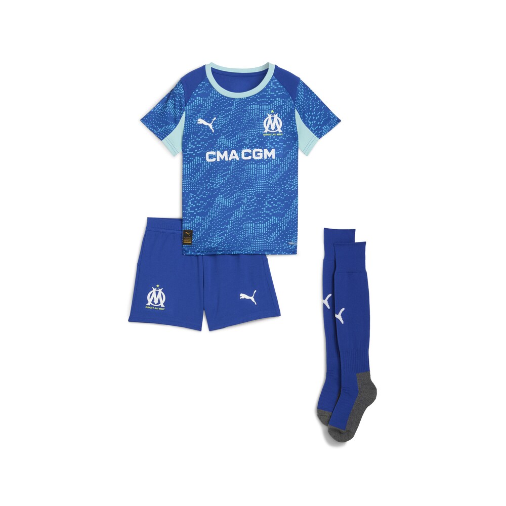 PUMA Trainingsanzug 'Olympique de Marseille 25/26' Jungen Größe 110 blau / hellblau / weiß