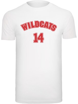 F4NT4STIC Shirt ‘Disney High School Musical The Musical Wildcats 14’ Rood / Wit