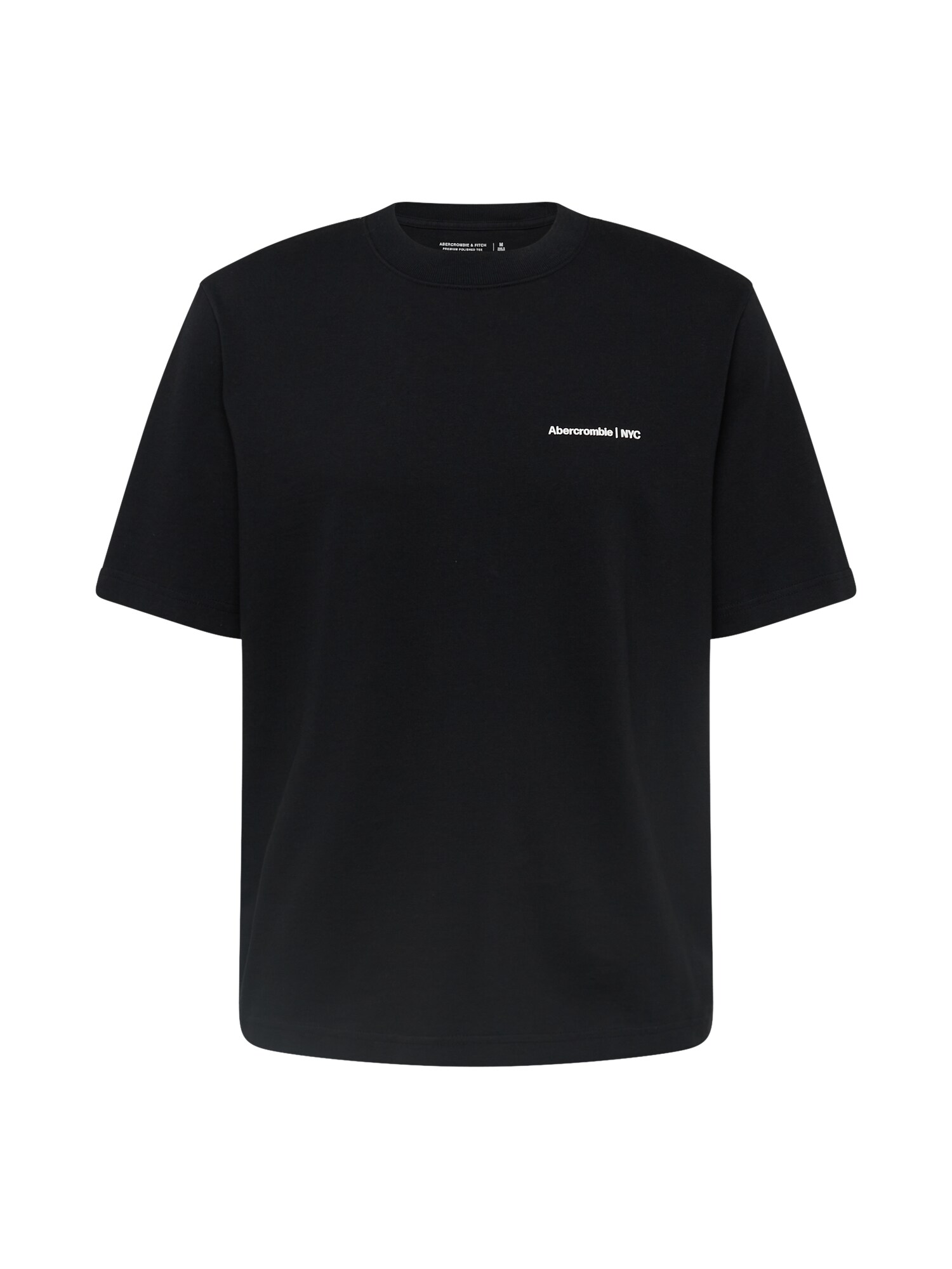 Abercrombie & Fitch Тениска  черно / бяло