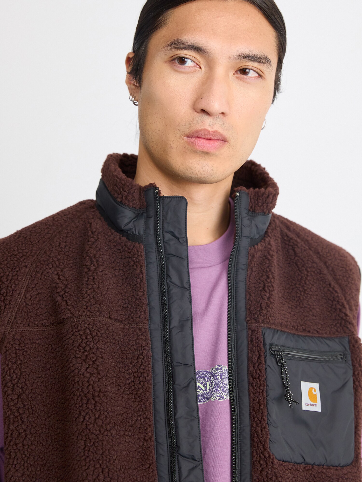 Carhartt WIP Chaleco 'Prentis'  chocolate / negro – imagen 4