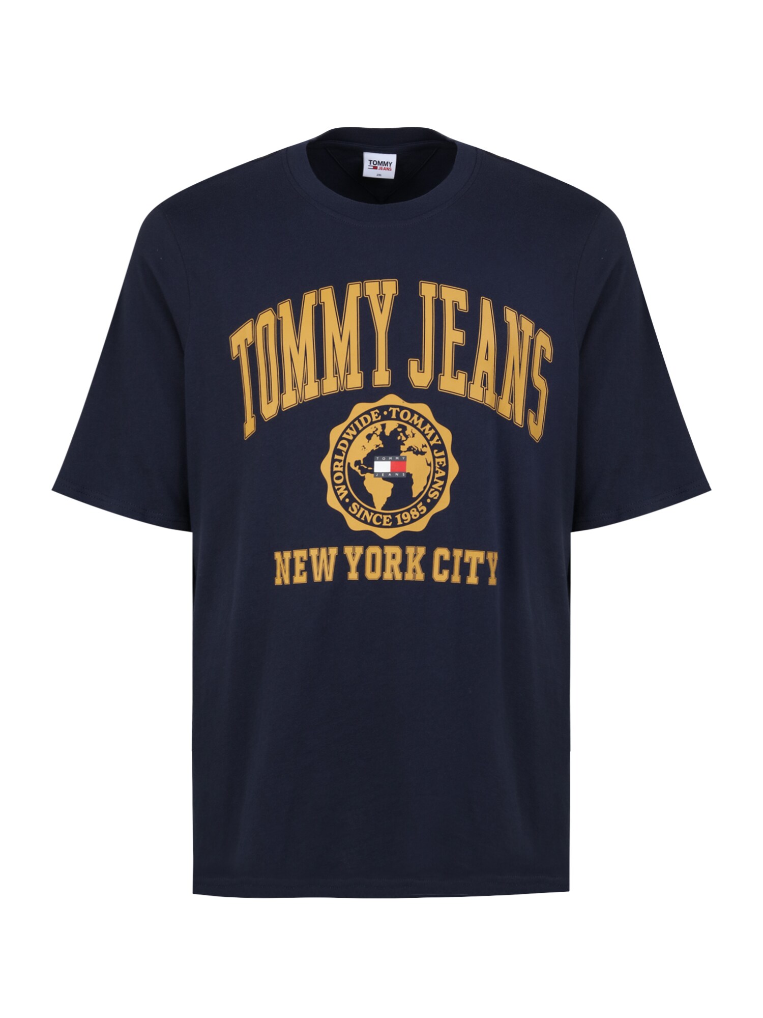 Tommy Jeans Plus Marškinėliai tamsiai mėlyna / aukso geltonumo spalva