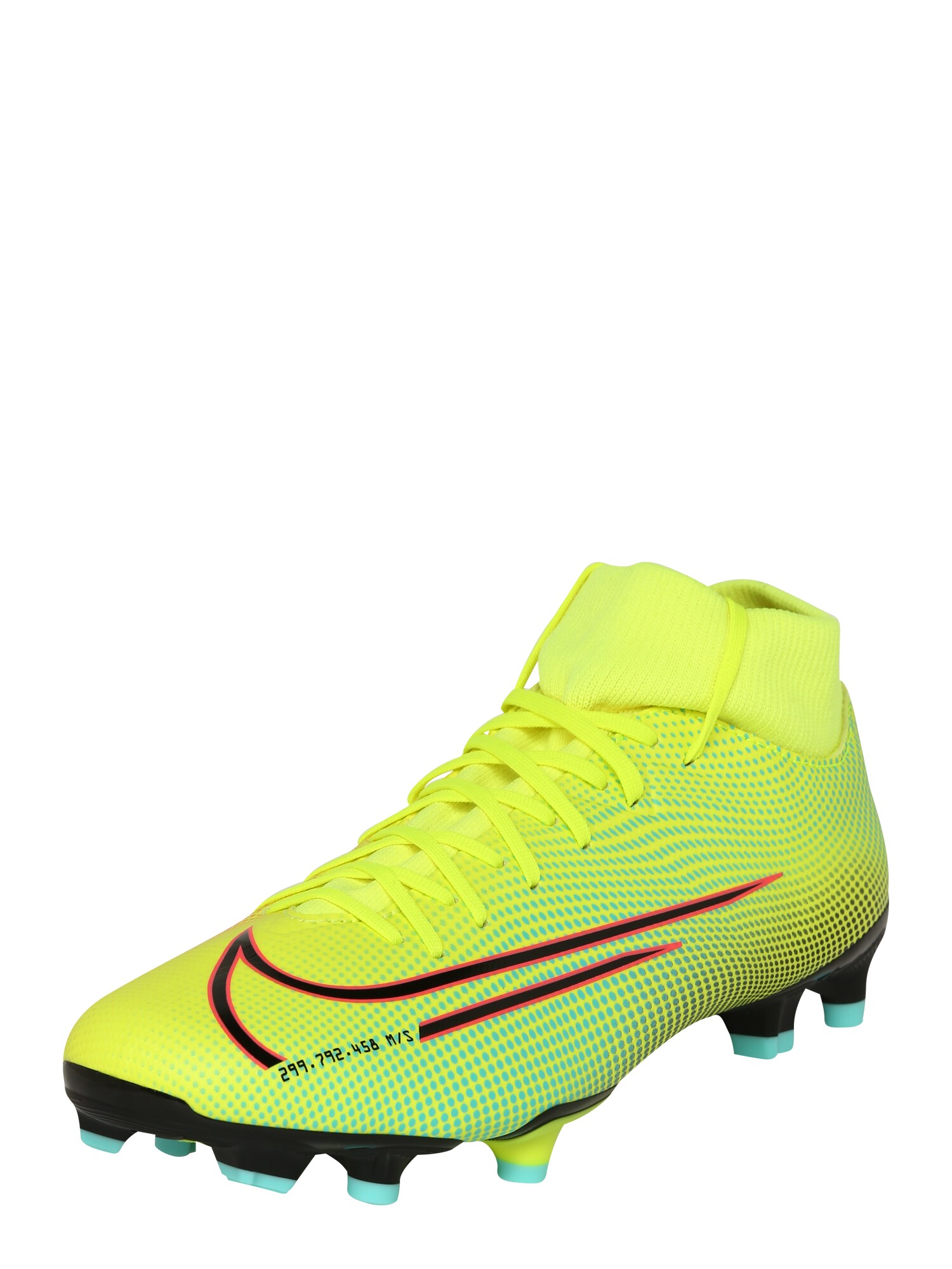 NIKE Futbolo bateliai 'Mercurial Superfl'  koralų splava / šviesiai geltona / žalsvai mėlyna / juoda