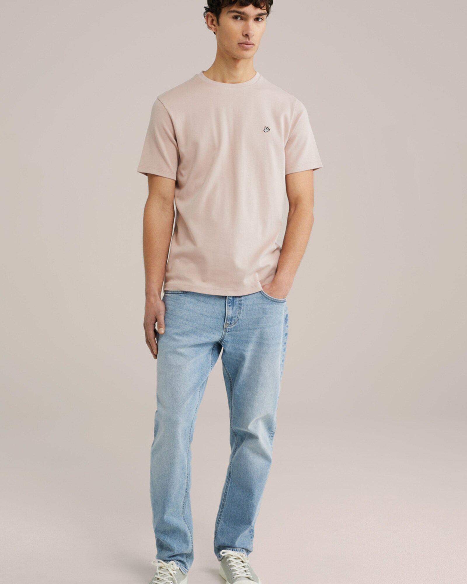 WE Fashion Tričko pastelovo ružová / čierna / biela (obrázok 5)