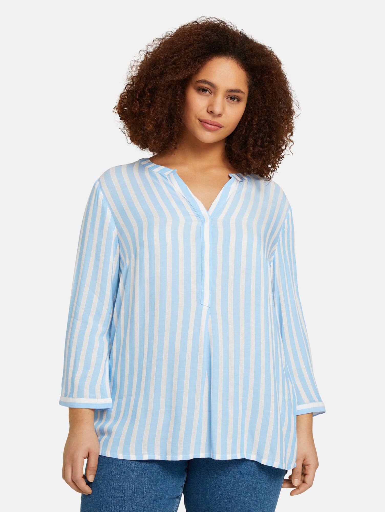 Tom Tailor Women + Blúz  világoskék / fehér termék 2. képe