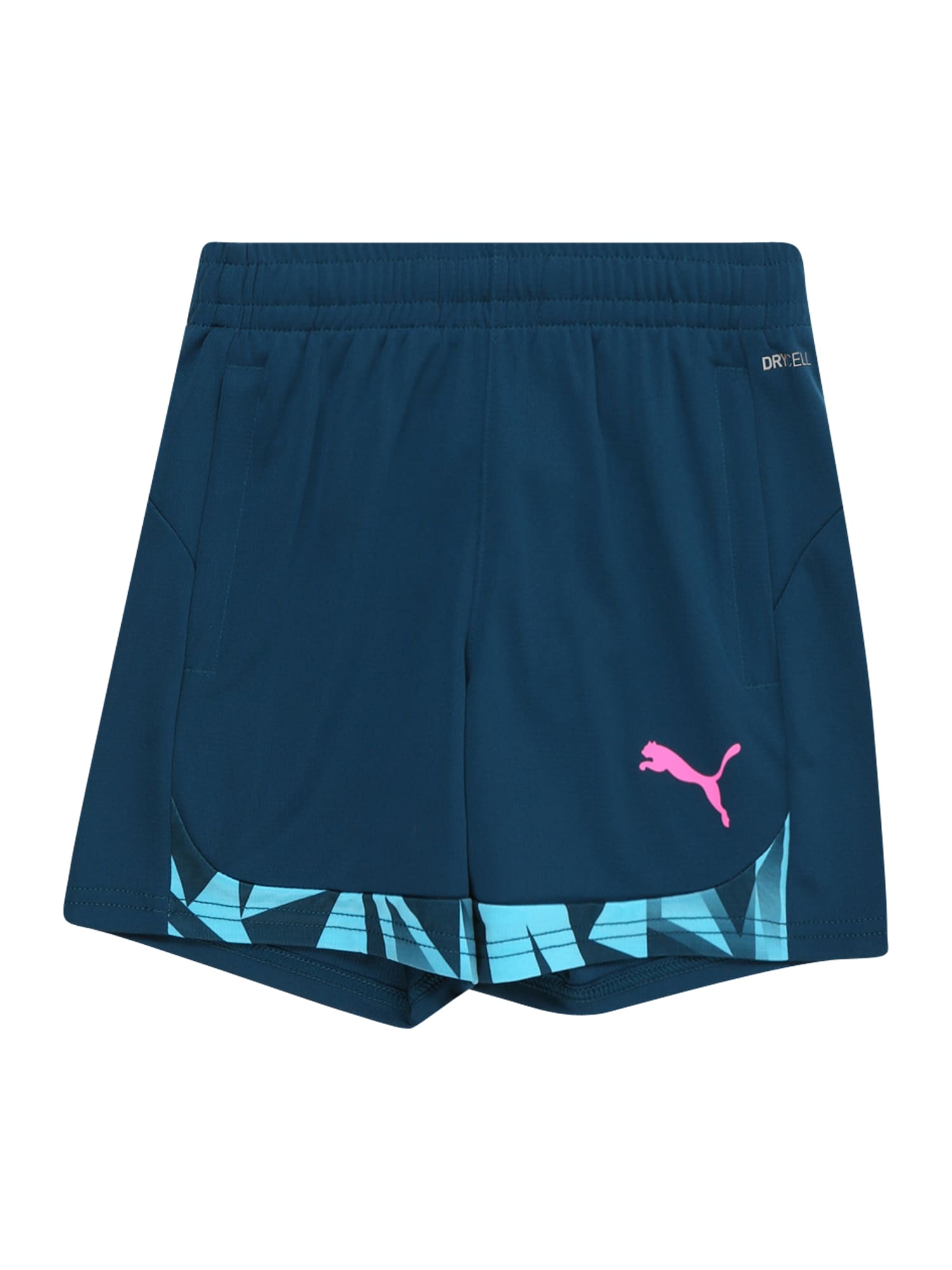 PUMA Спортен панталон 'IndividualFINAL'  светлосиньо / петрол / розово