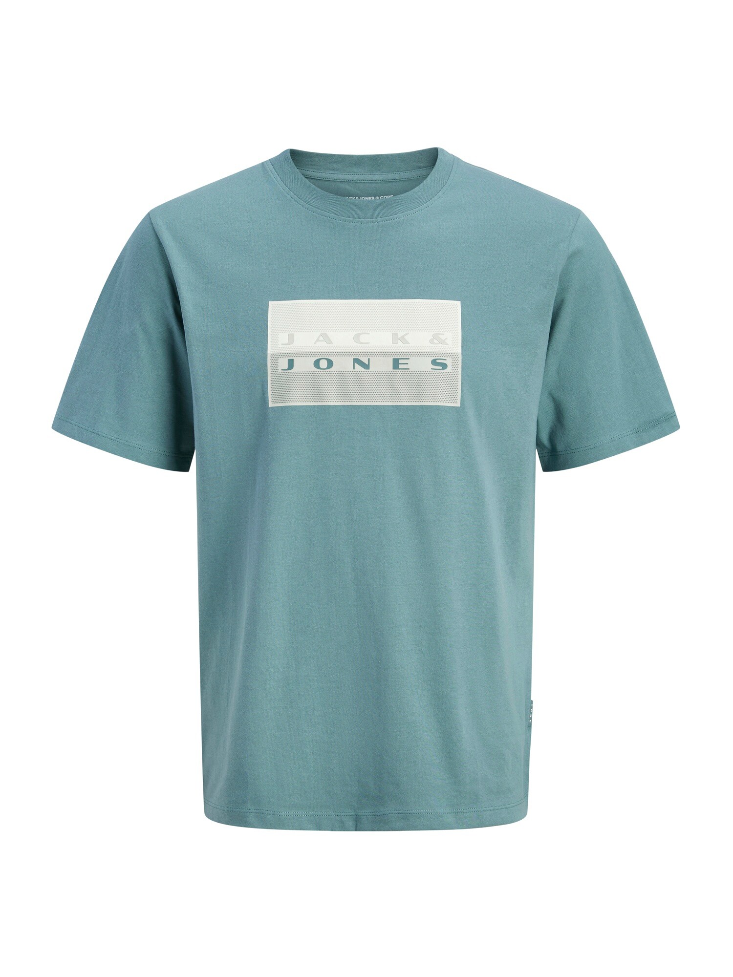 JACK & JONES Tricou JCOFusion  cyan / alb