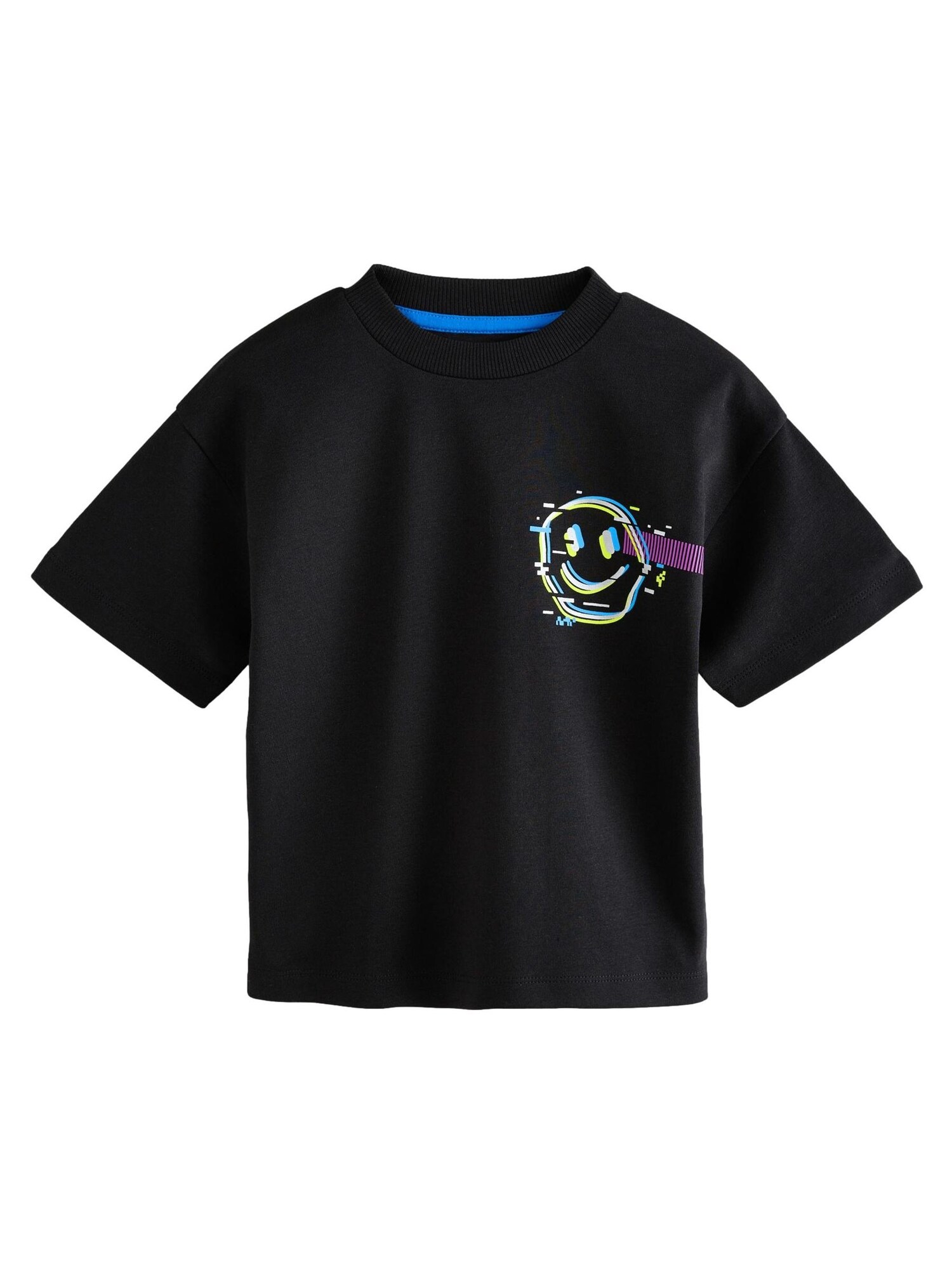 Next Tricou  albastru deschis / galben deschis / mov închis / negru / alb