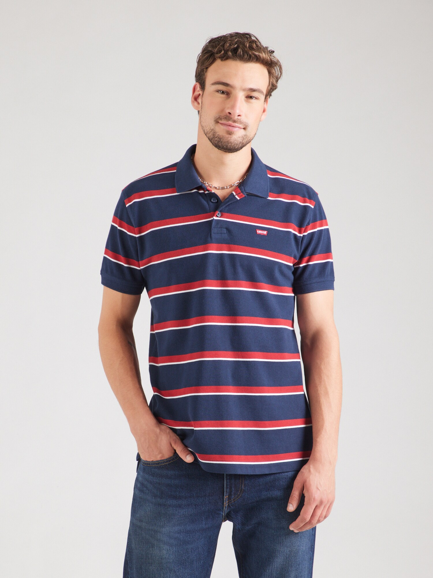 LEVI'S ® Póló  tengerészkék / cseresznyepiros / fehér termék 2. képe
