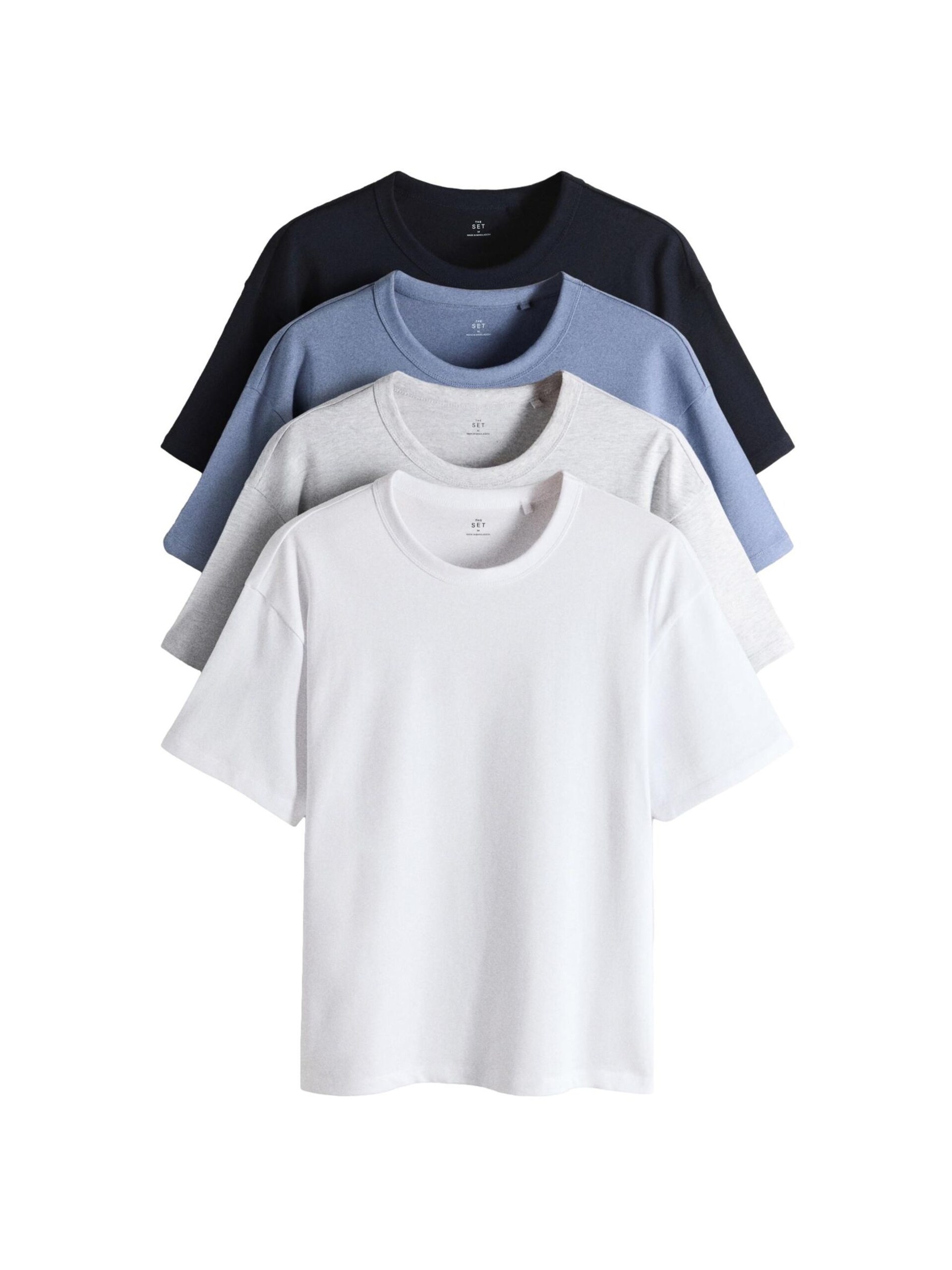 Next T-shirt marinblå / ljusblå / ljusgrå herr