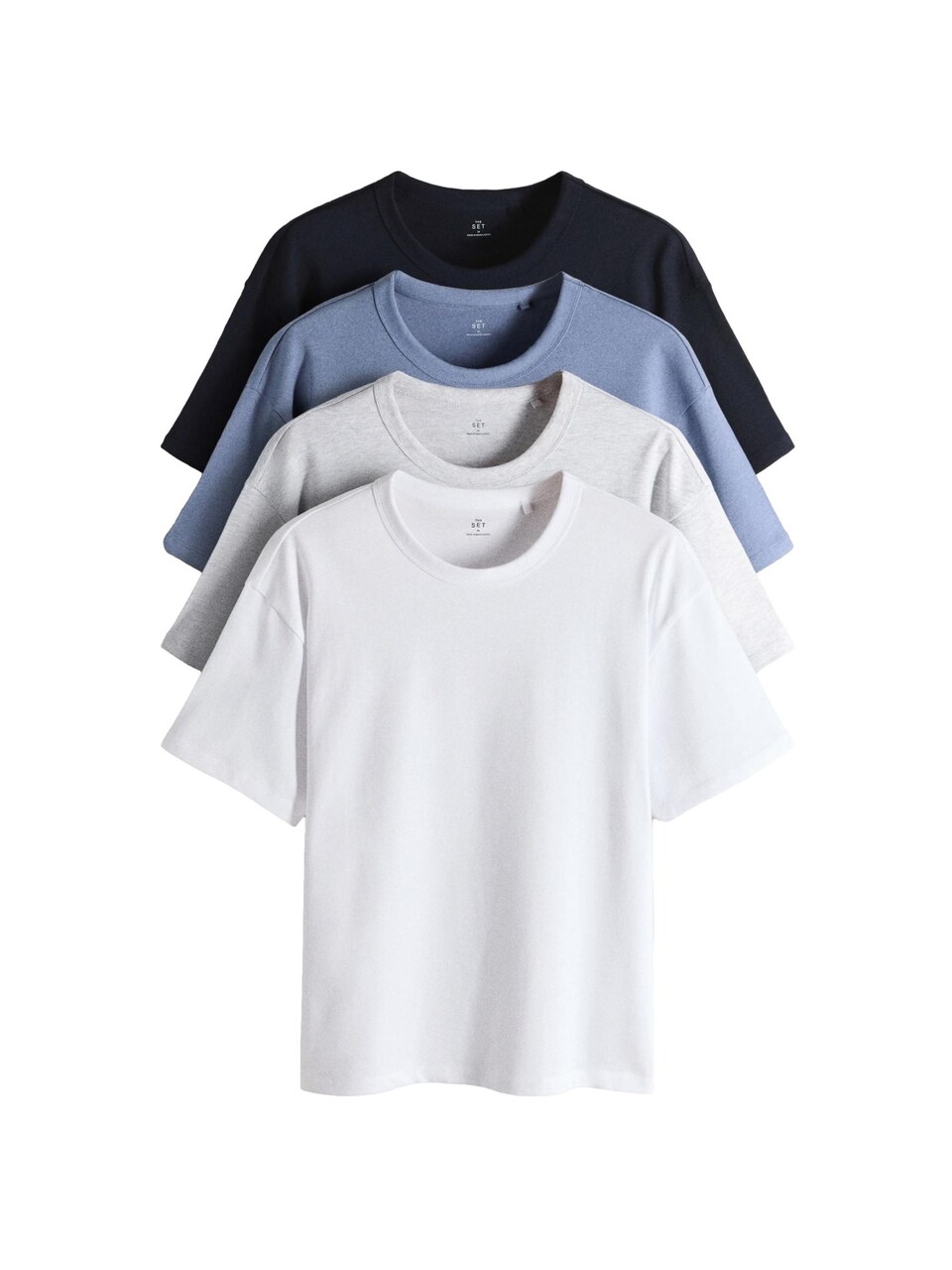 T-shirt marinblå / ljusblå / ljusgrå