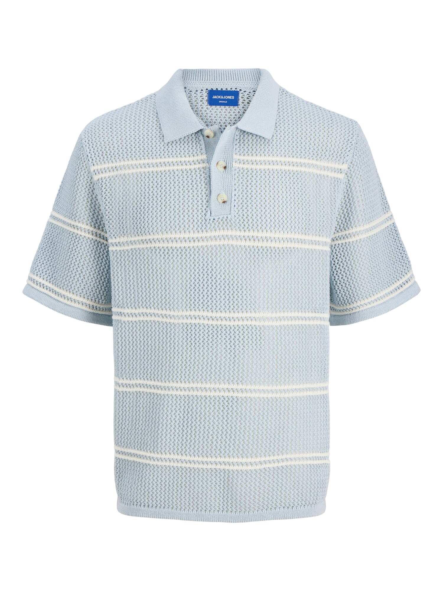 JACK & JONES Sveter 'JORSUMMER'  svetlomodrá / biela