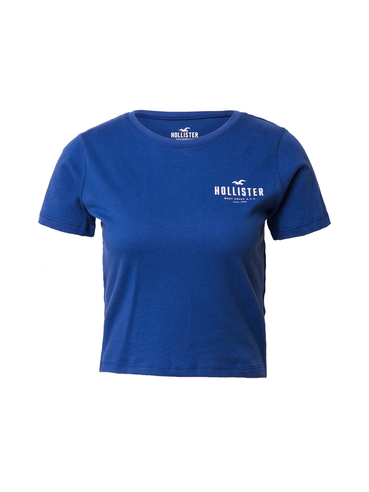 HOLLISTER Tričko  modrá / biela