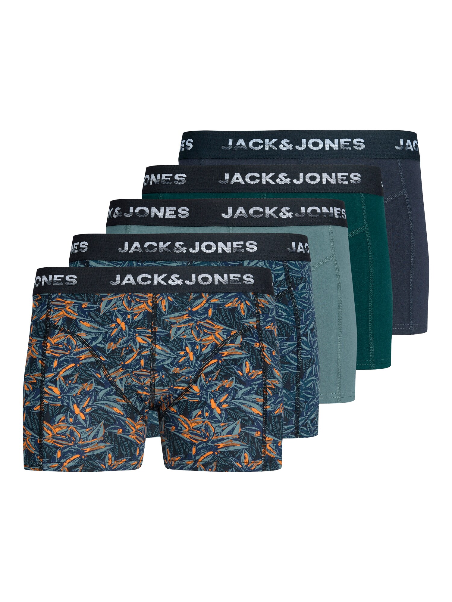 JACK & JONES Boxeralsók 'JACMaxwell'  galambkék / benzin / pasztellzöld / narancs akciós termékkép 1
