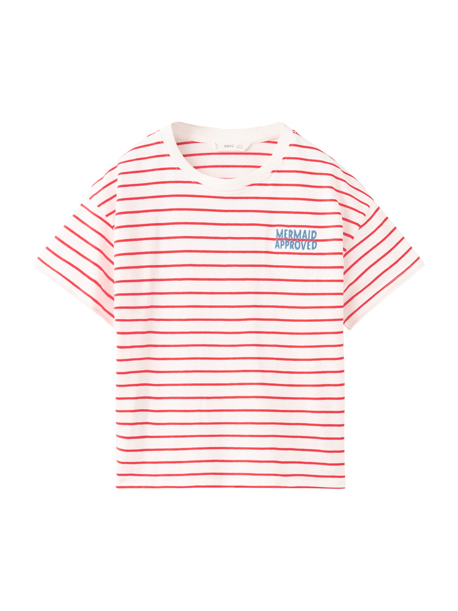 MANGO KIDS Tricou MERMAID  albastru regal / roșu / alb