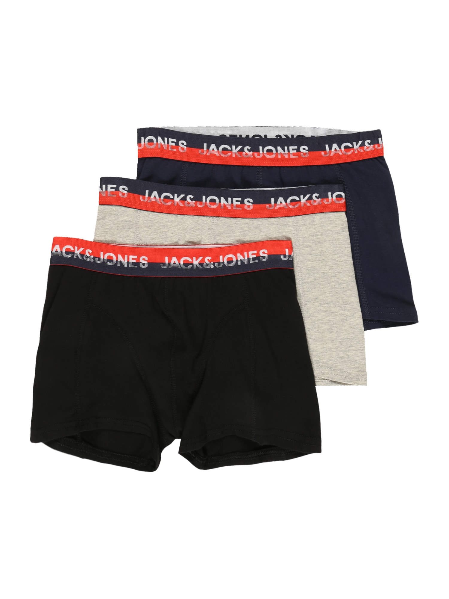 Jack & Jones Junior Apatinės kelnaitės 'REWIND' mėlyna / margai pilka / juoda / raudona / balta