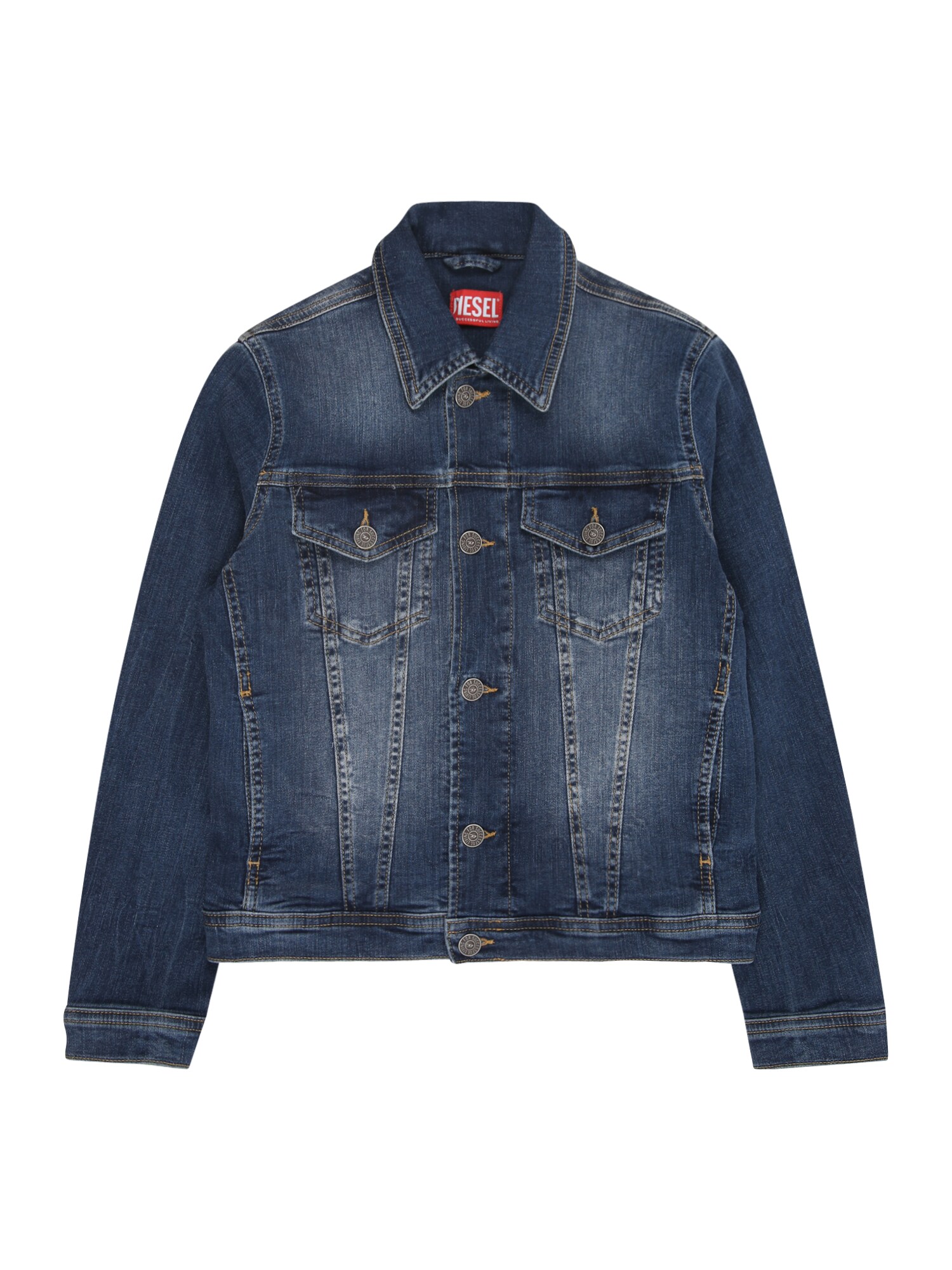 DIESEL Prechodná bunda  modrá denim