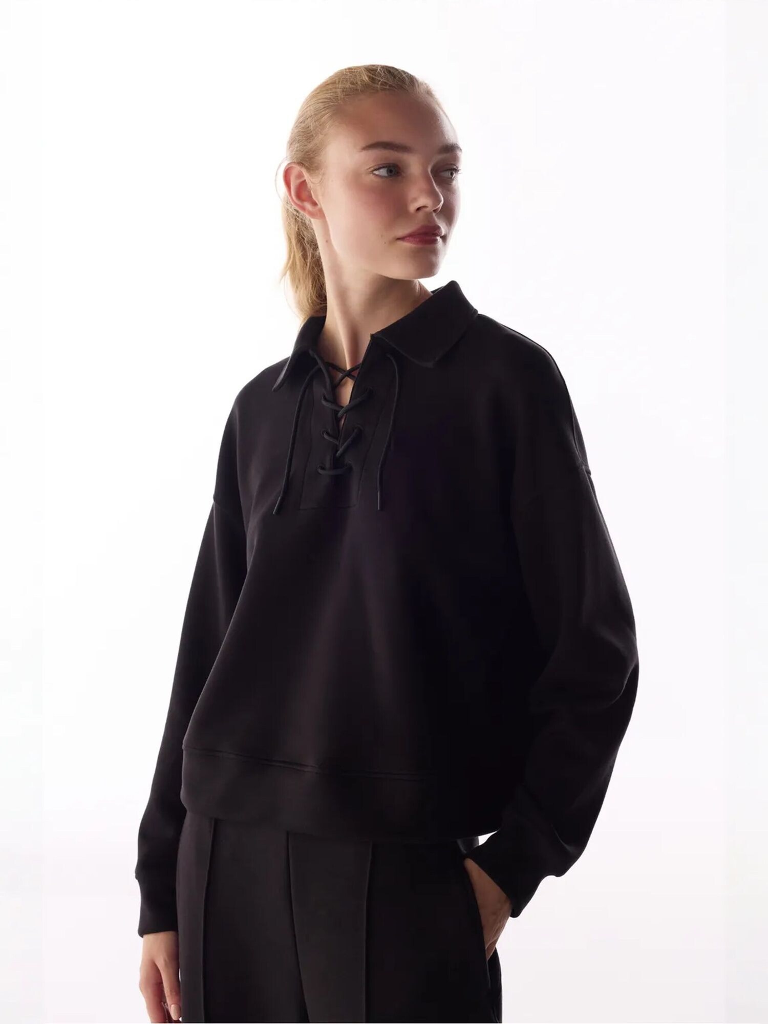 Penti Sweater majica 'Sweatshirts' crna