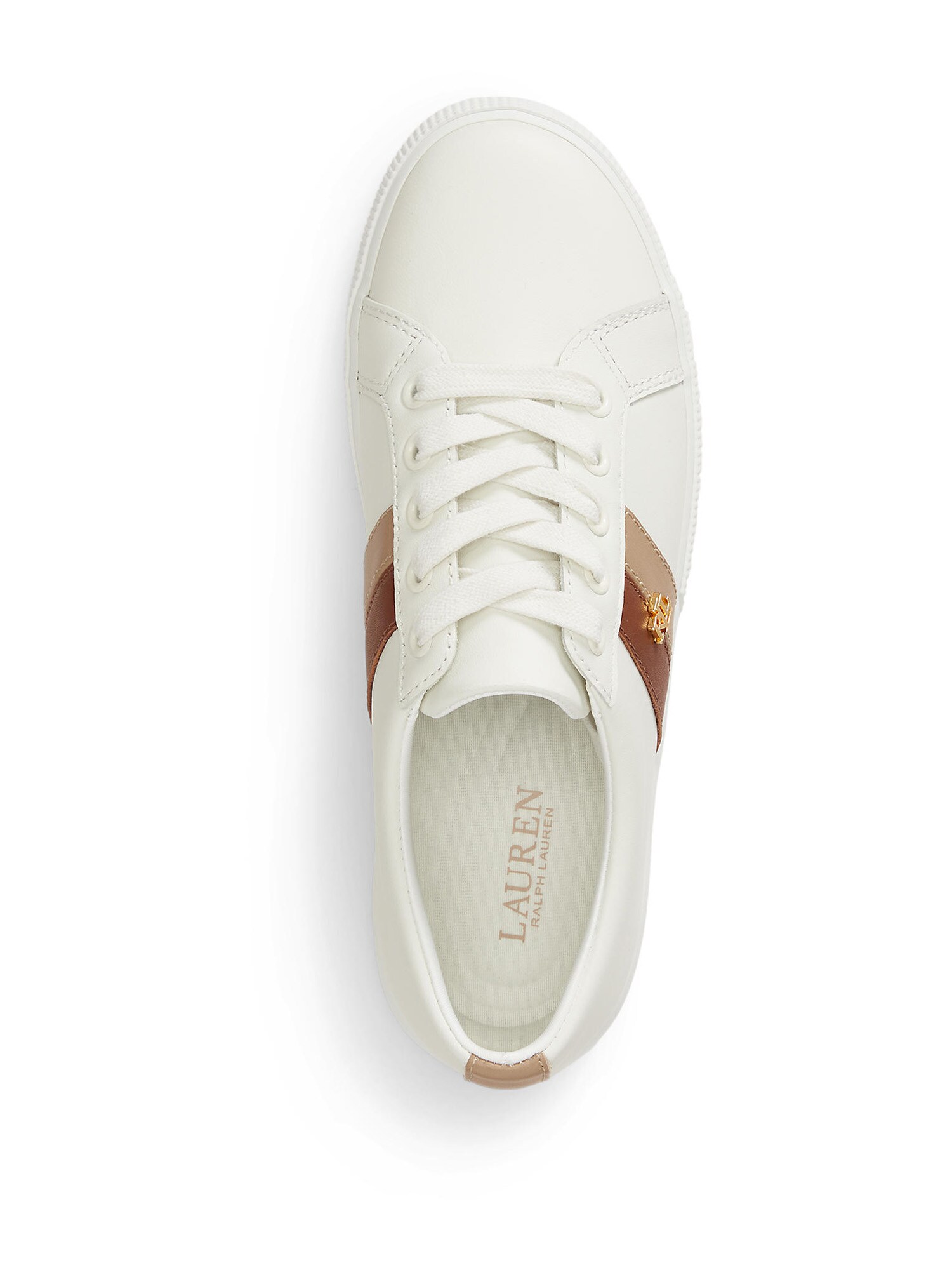 Lauren Ralph Lauren Zapatillas deportivas bajas 'JANSON II'  cognac / capuchino / blanco – imagen 3