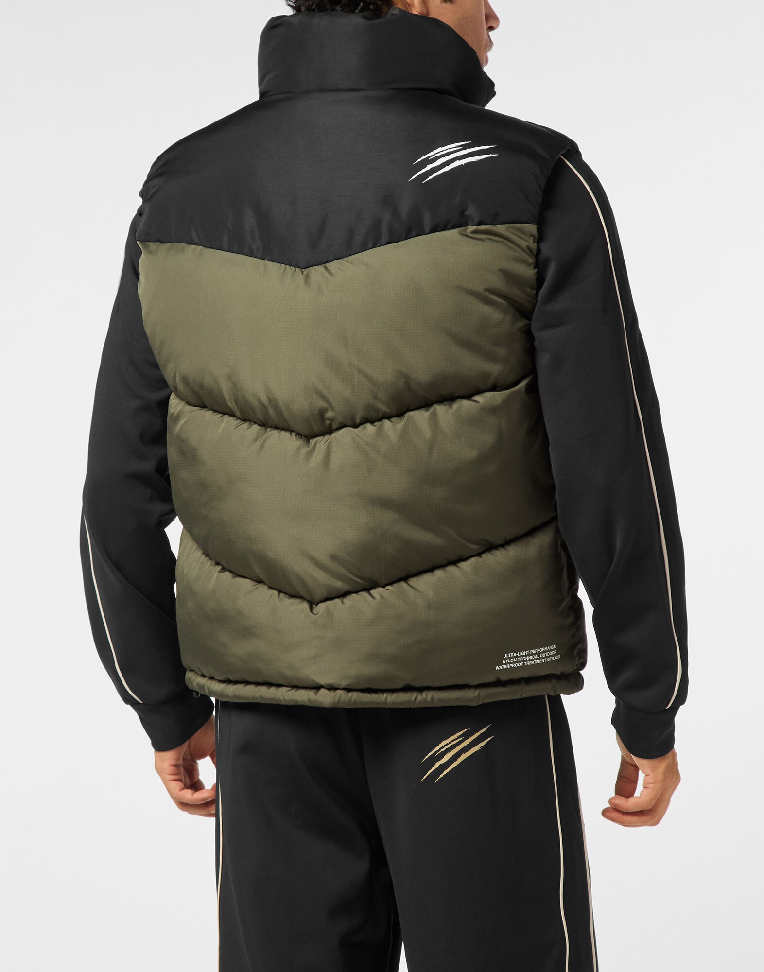 Plein Sport Chaleco  oliva / negro – imagen 4