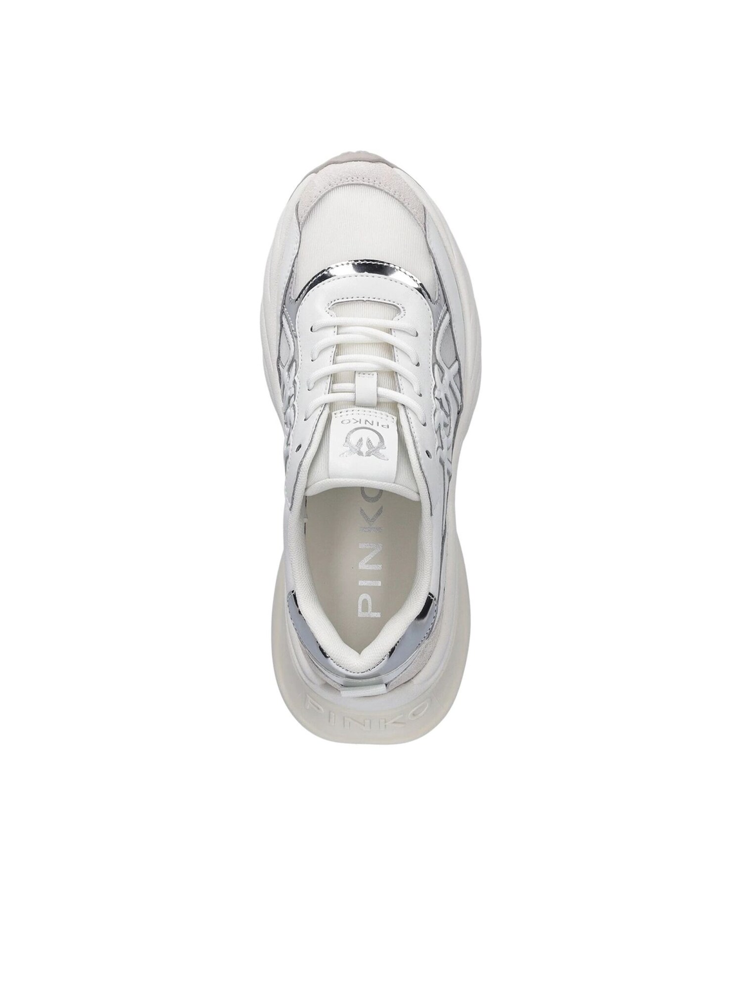 PINKO Zapatillas deportivas bajas 'Ariel 33 - Sneaker Calf Leather/Net/Cow Suede'  blanco – imagen 4